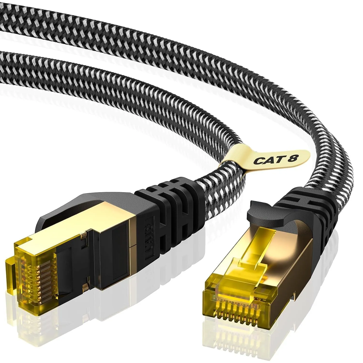 ARISKEEN Cat 8 LAN Cable 4 m, High Speed (40 Gbps 2000 MHz/s) Gigabit Ethernet Network Cable, Rj45 S/FTP Shielded Inter…