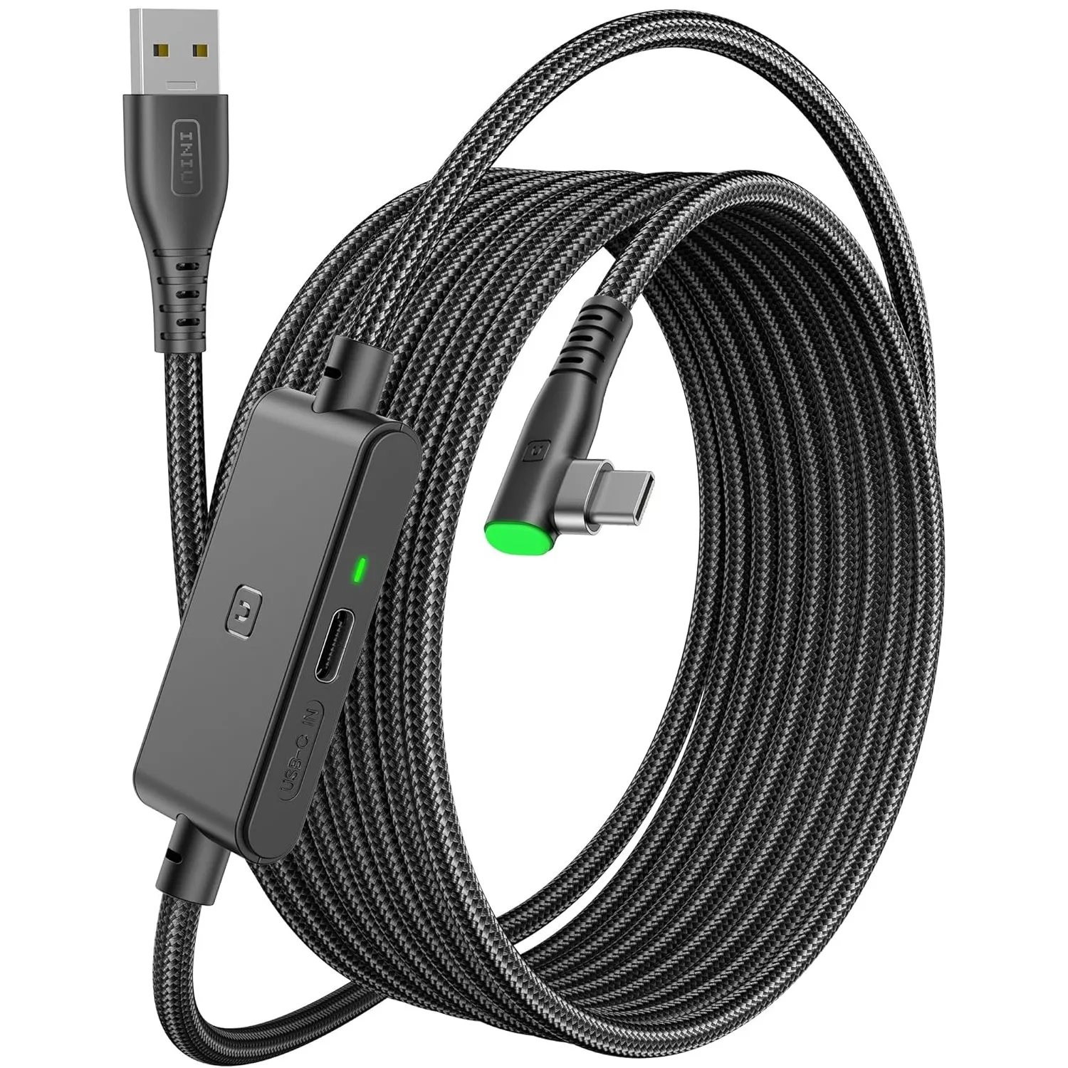 INIU Link Kabel mit Ladeanschluss [5m], Kompatibel mit Oculus Meta Quest 3/Quest 2/1/Quest Pro und Pico 4/PC Steam VR Z…