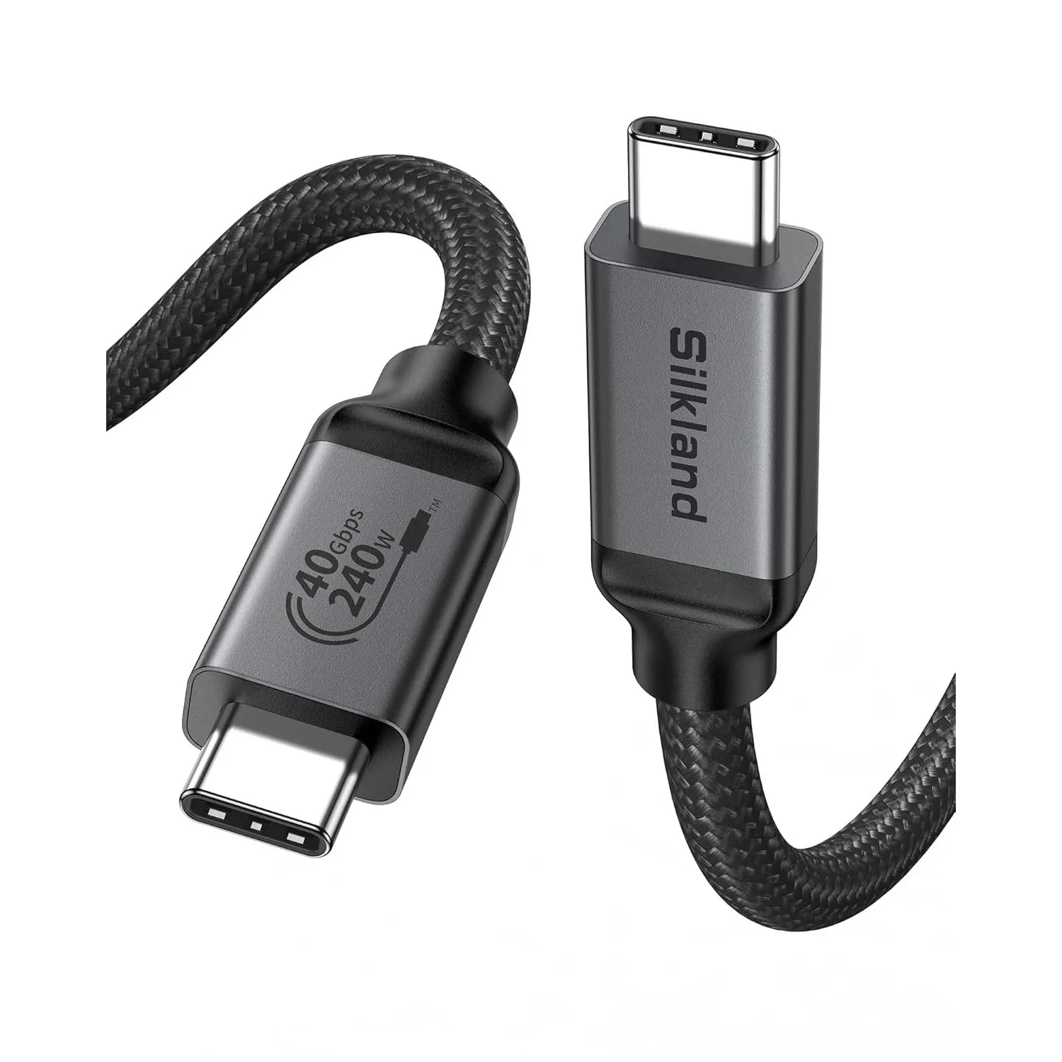 Silkland Zertifiziert USB4 für Thunderbolt 4 Kabel, 40Gbps USBC Datenkabel