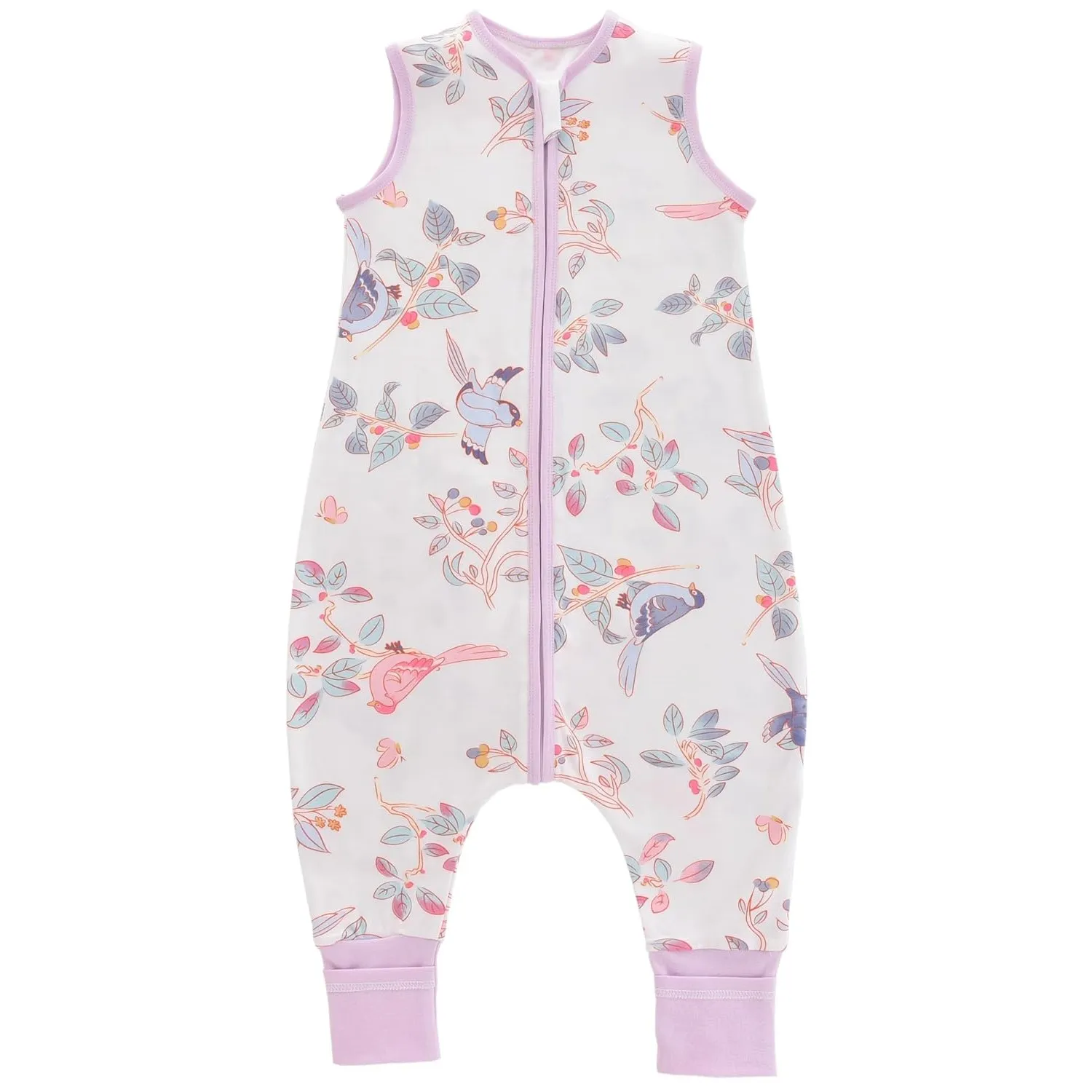 Chilsuessy Baby Sommerschlafsack mit Füßen 0.5 Tog Kleine Kinder Schlafsack mit Beinen Unwattiert 100% Baumwolle Schlaf…