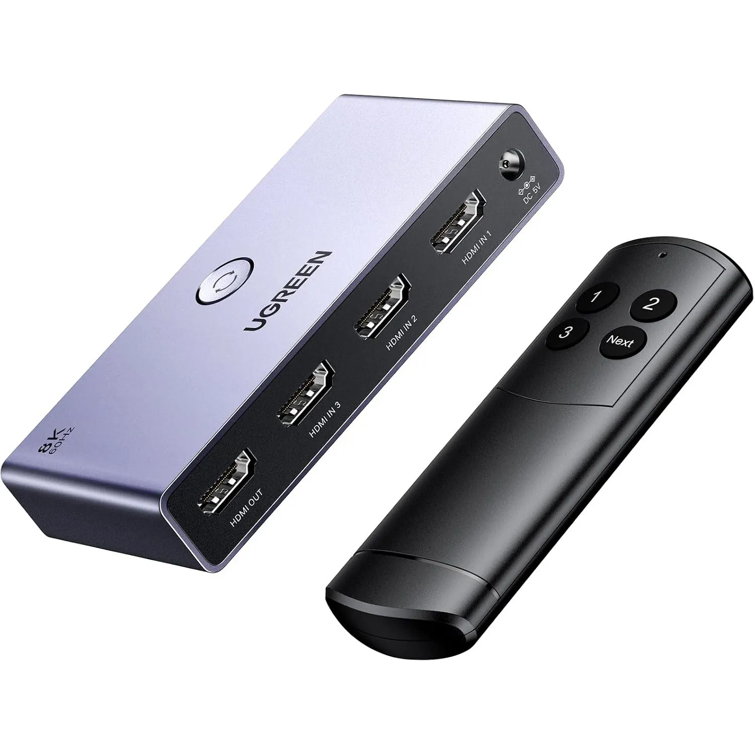 UGREEN HDMI 2.1 Switch 3 In 1 Out HDMI Splitter 8K@60Hz aus Aluminium