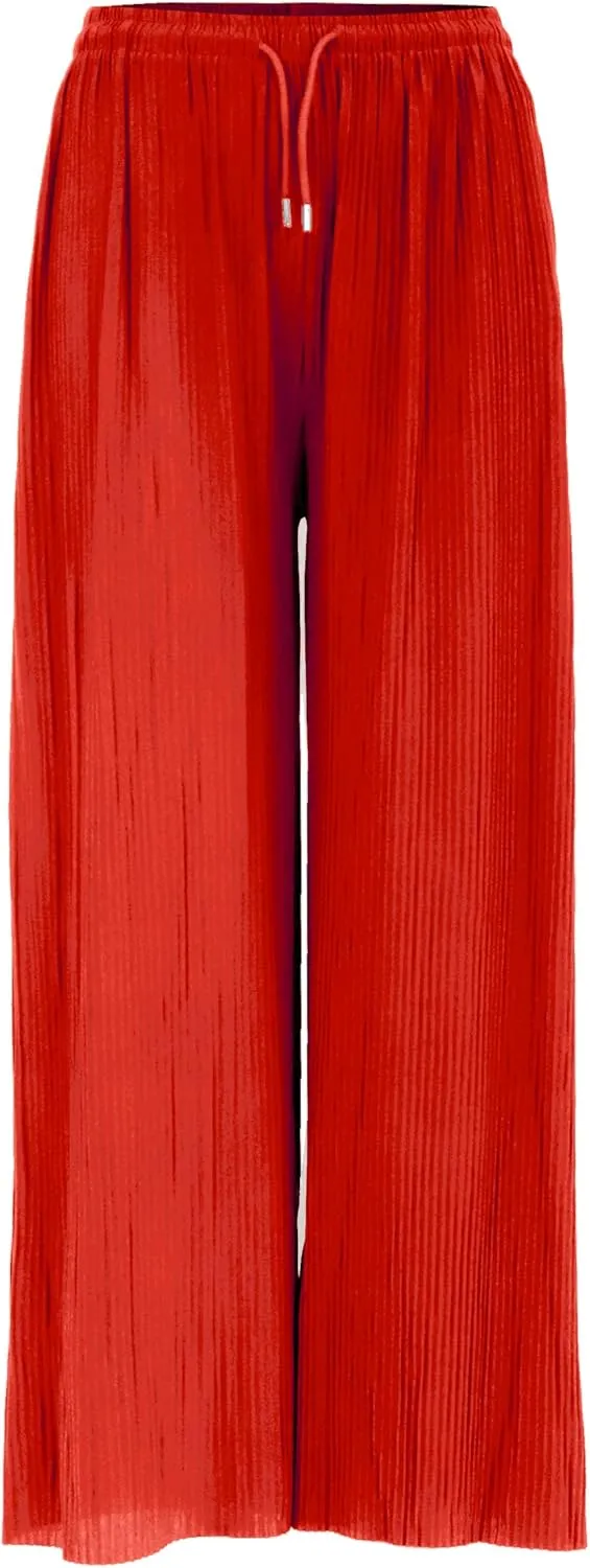 Van Der Rich ® - Wide Pleated Trousers High Waist and Adjustable Straps - Women