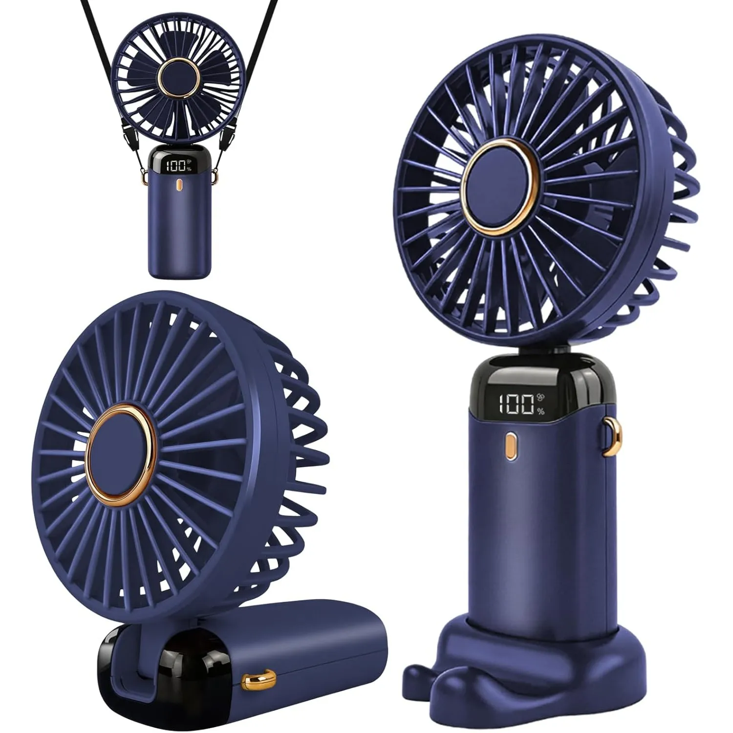 Jsdoin Handventilator, Tragbarer Mini Ventilator, Wiederaufladbar, Kleiner Taschenventilator Mit 5 Geschwindigkeitsstuf…