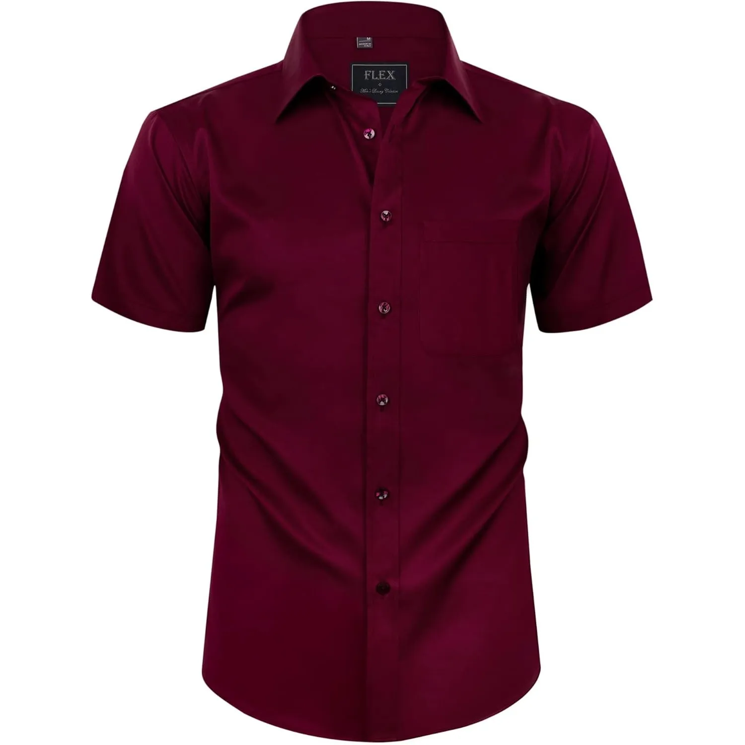 siliteelon Herren Kurzarm Hemden Casual Regular Fit Bügelfrei Business Hemd Faltenfrei Formales Hemd mit Tasche