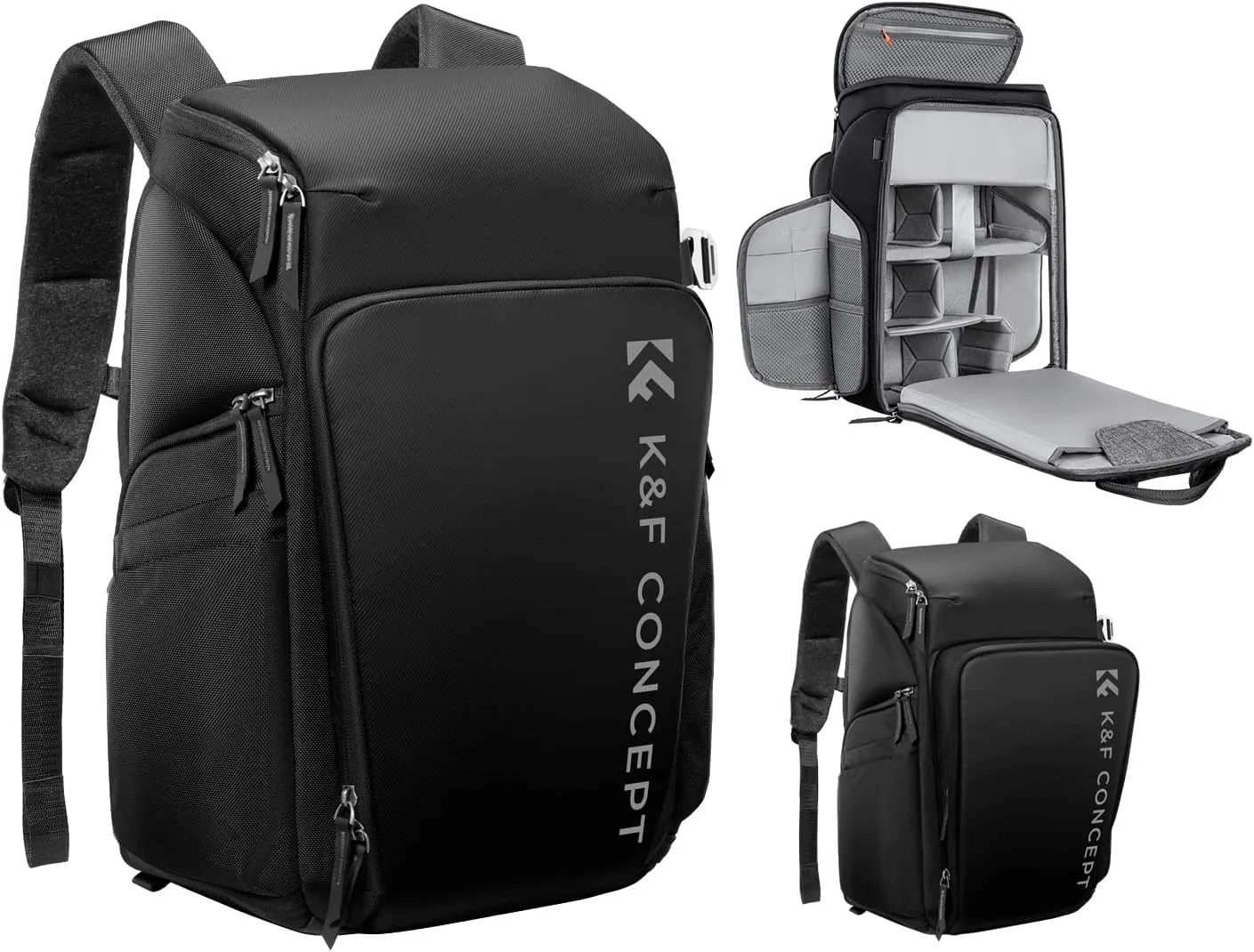 K&F CONCEPT Kamerarucksack, Fotorucksack für Fotografen, Kamerarucksack mit 15.6 Zoll-Laptopfach, kompatibel für Canon/…