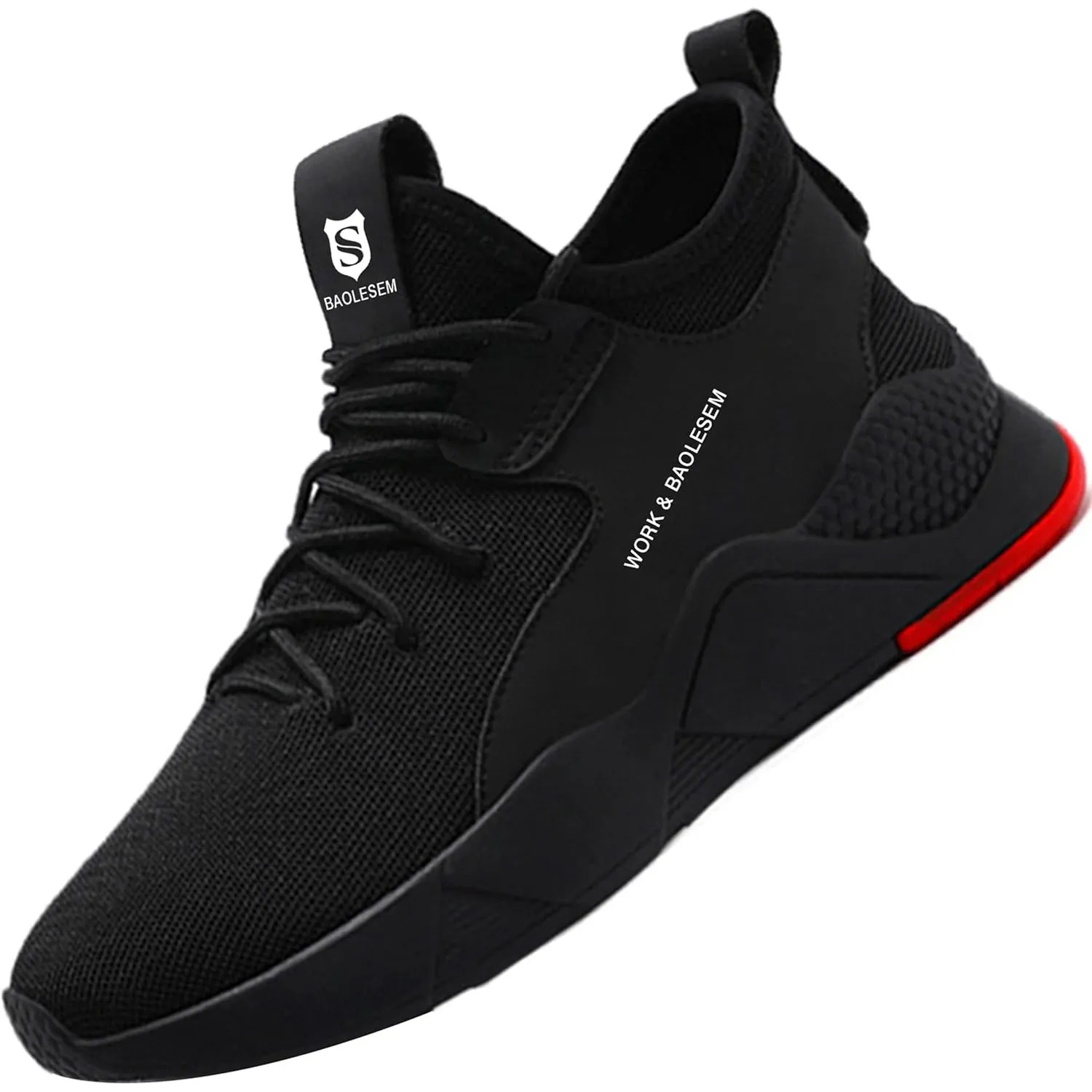 Sicherheitsschuhe Herren Arbeitsschuhe Damen Leicht Atmungsaktiv Sportlich Schutzschuhe mit Stahlkappe Sneakers