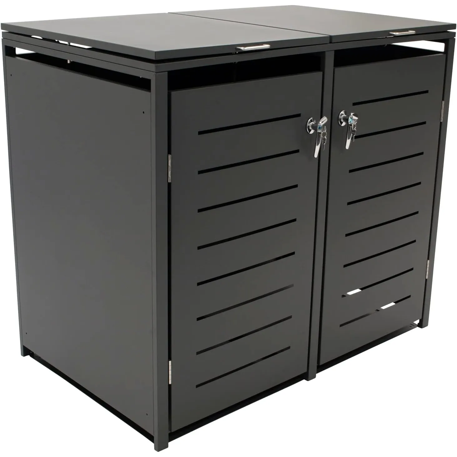 DEGAMO Mülltonnenbox KÖLN 2-er für 2X 120 und 240 Liter Tonnen