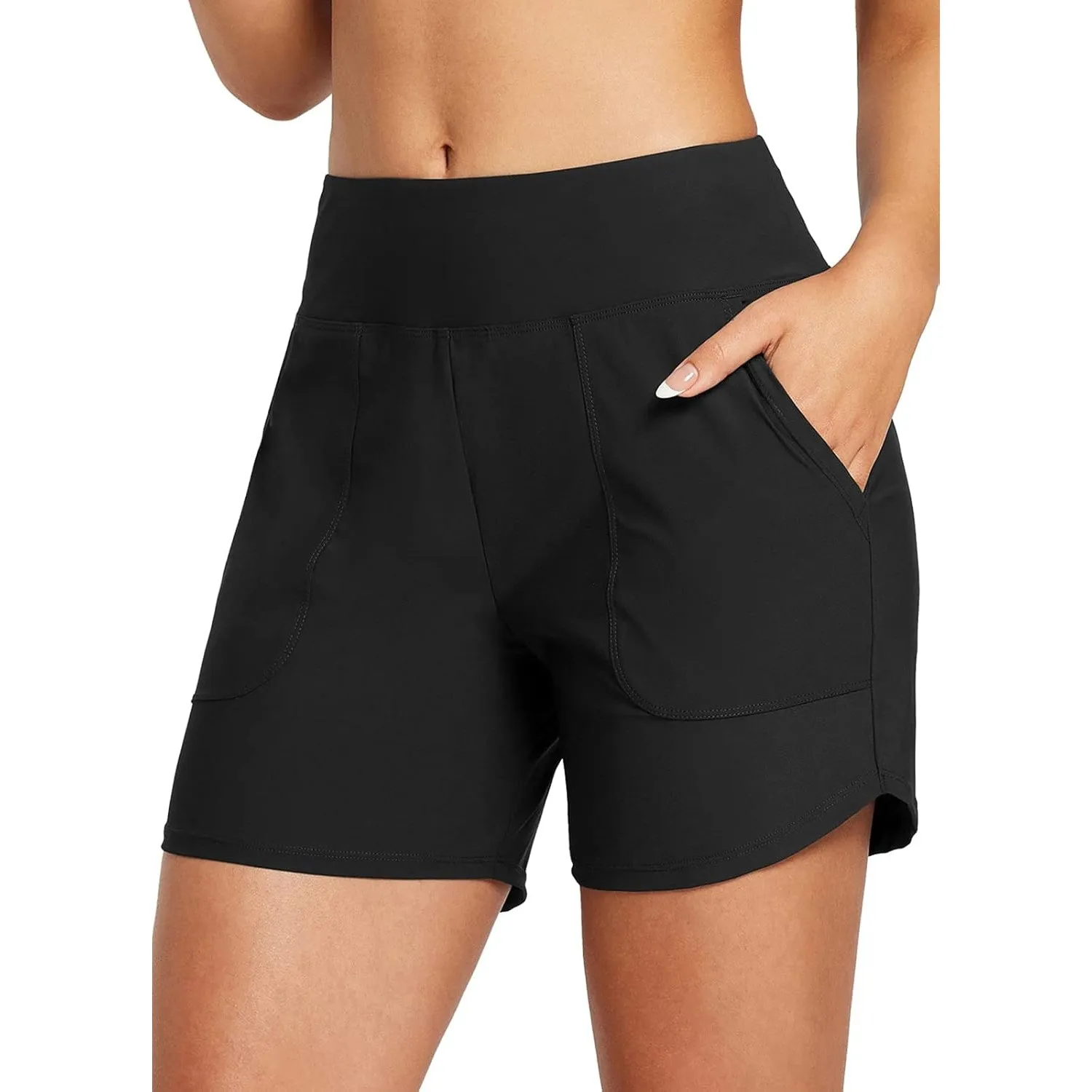 baleaf Damen Badeshorts Bauchkontrolle UPF50+ Badehose Schnell Trocknend Schwimmhose Hohe Taille Boardshorts Schwimmunt…