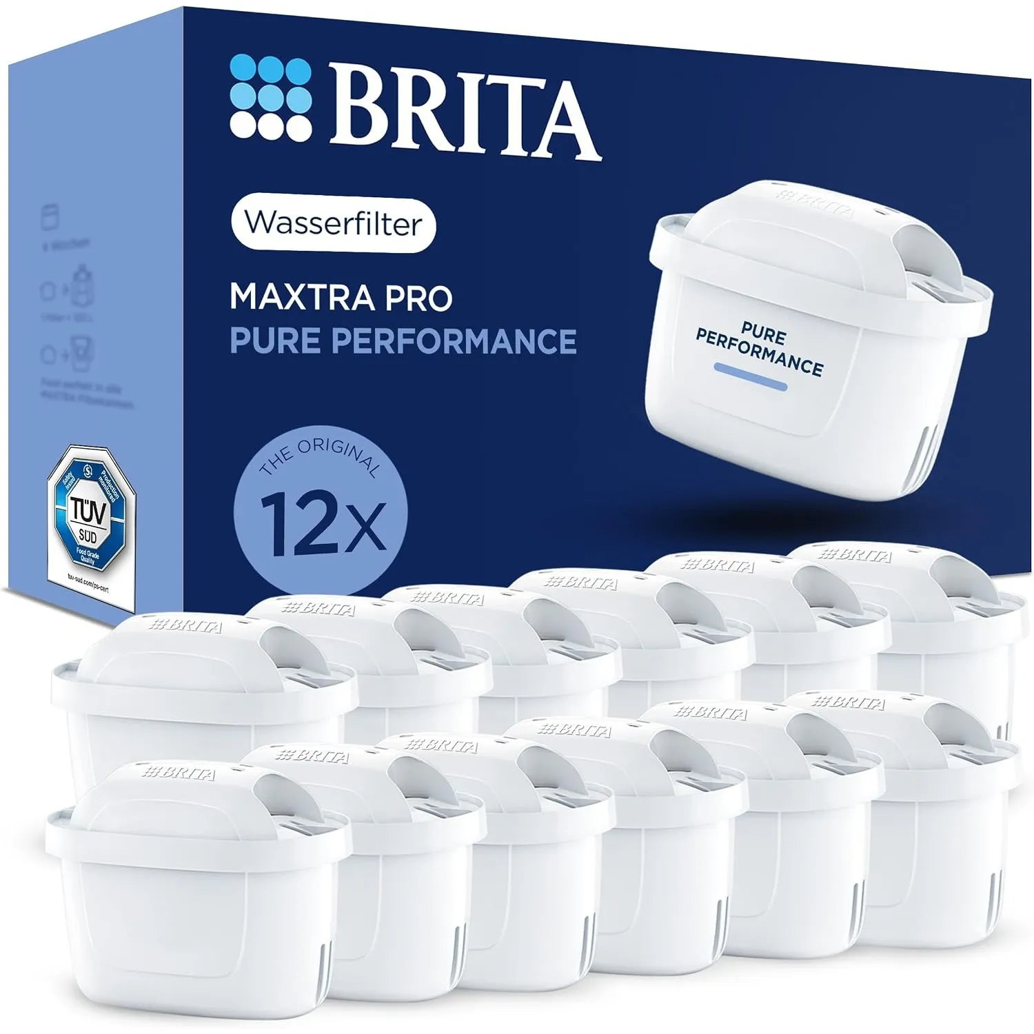 BRITA Wasserfilter-Kartuschen MAXTRA PRO Pure Performance - 12er-Pack