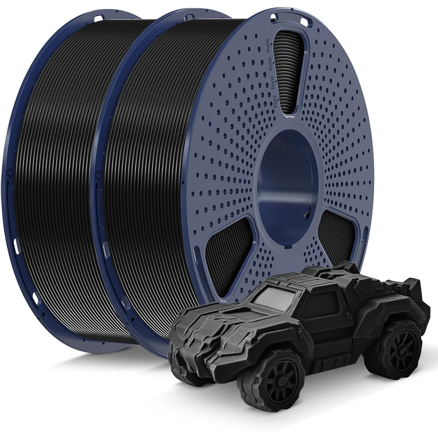 SUNLU PLA Filament 1.75mm, 3D Drucker Filament PLA Schwarz 2KG