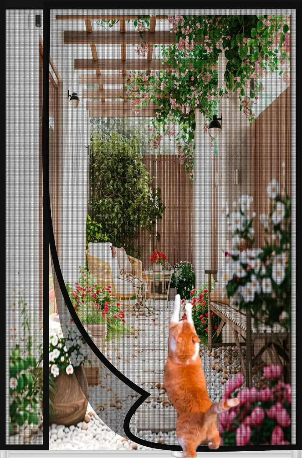 DIKER Fly Screen Balcony Door, 80 x 200 cm, Fly Screen Door, Cat Scratch-Resistant, Insect Protection Balcony Door, Mag…