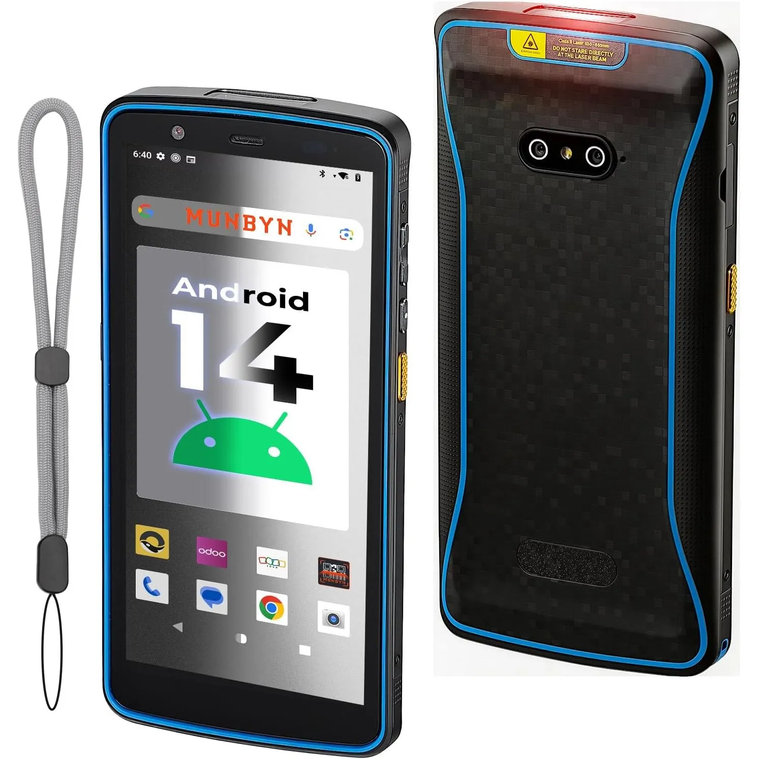 MUNBYN IPDA089 Barcodescanner PDA Android 14, 1D/2D-Scanner, IP67