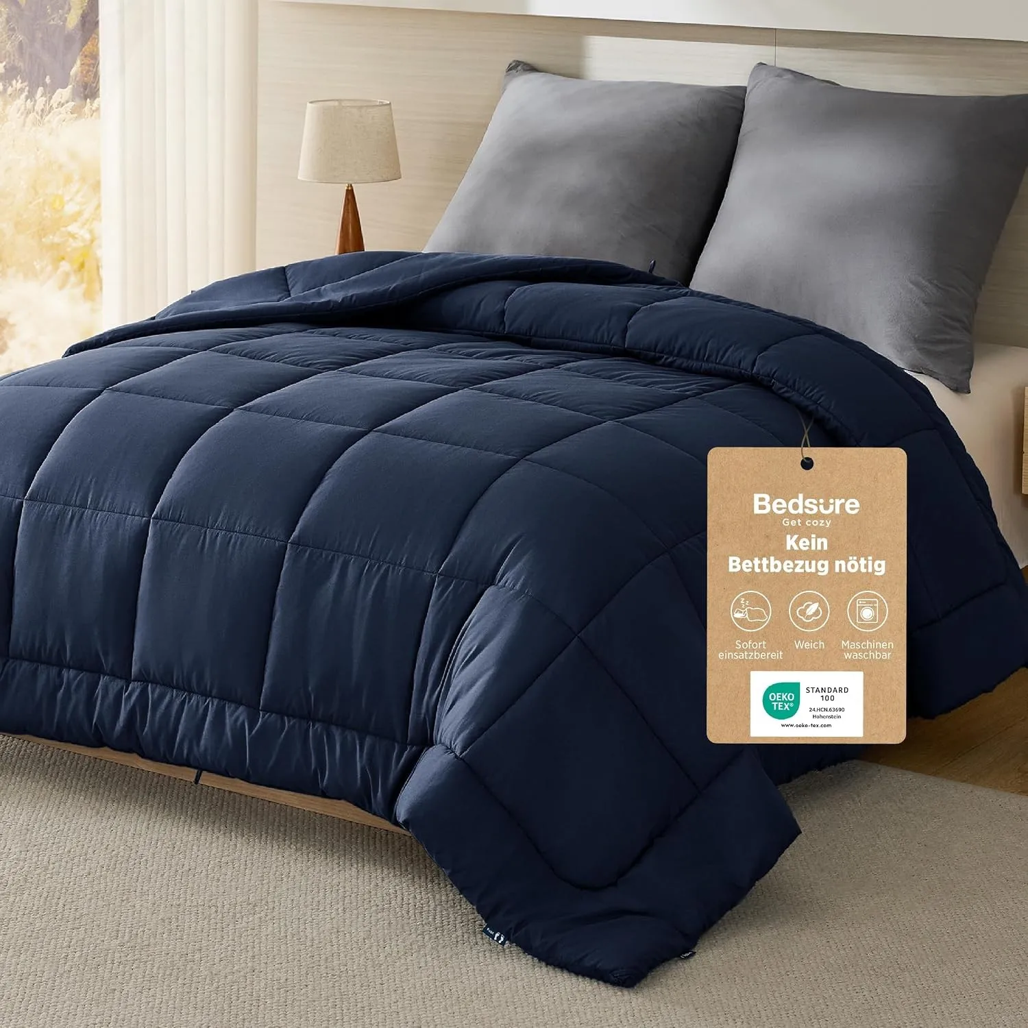 BEDSURE Bettdecke Ohne Bezug 240x220 - Bettdecke mit Integriertem Bezug