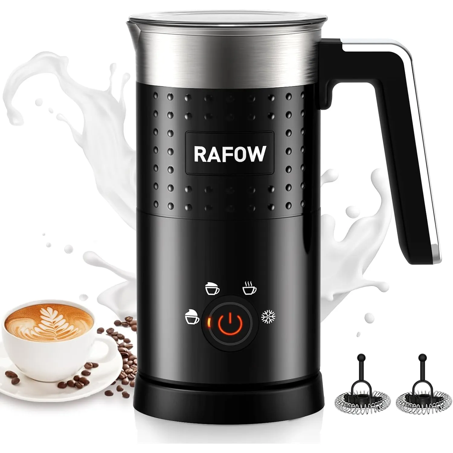 Milchaufschäumer Elektrisch 4 in 1 - Automatische Milchschäumer 300ml Großes Fassungsvermögen Milch Dampfer Geräuschlos…