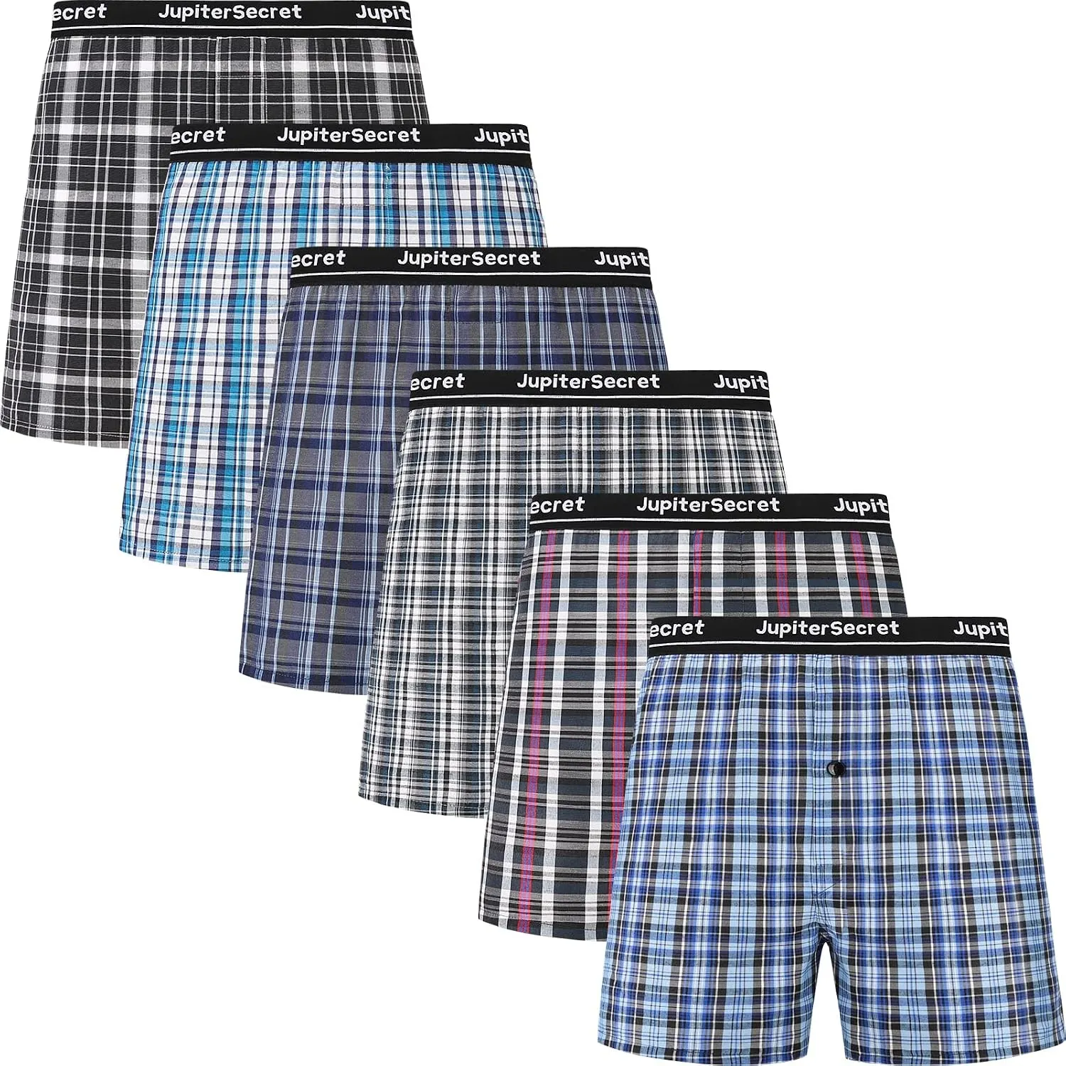 JupiterSecret Boxershorts Herren Baumwolle Unterhosen Männer Amarican Boxershorts 6er und 10er Packs