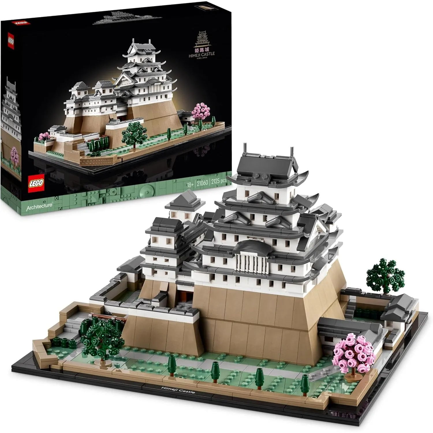 LEGO Architecture Burg Himeji, Modellbausatz für Erwachsene, Wahrzeichen-Kollektion, Set für Fans kreativer Gartenarbei…