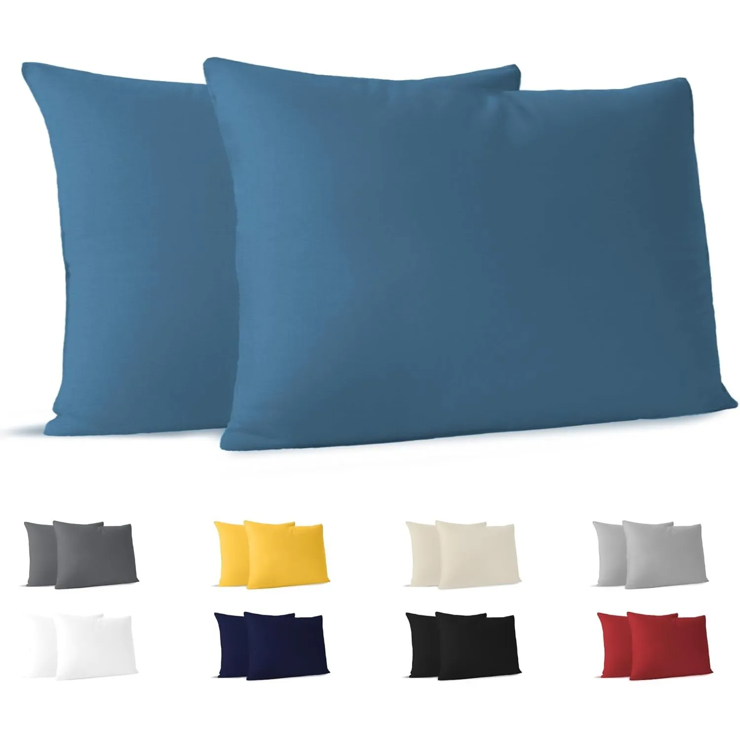 Dreamzie Kissenbezug 30x50 Baumwolle Blau (2er Set), Oeko-TEX