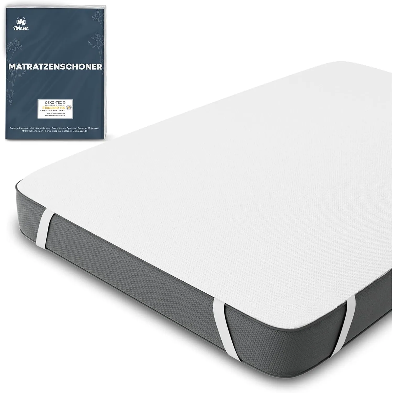 Twinzen - Matratzenschoner 200x200 - Wasserdicht - Baumwolle