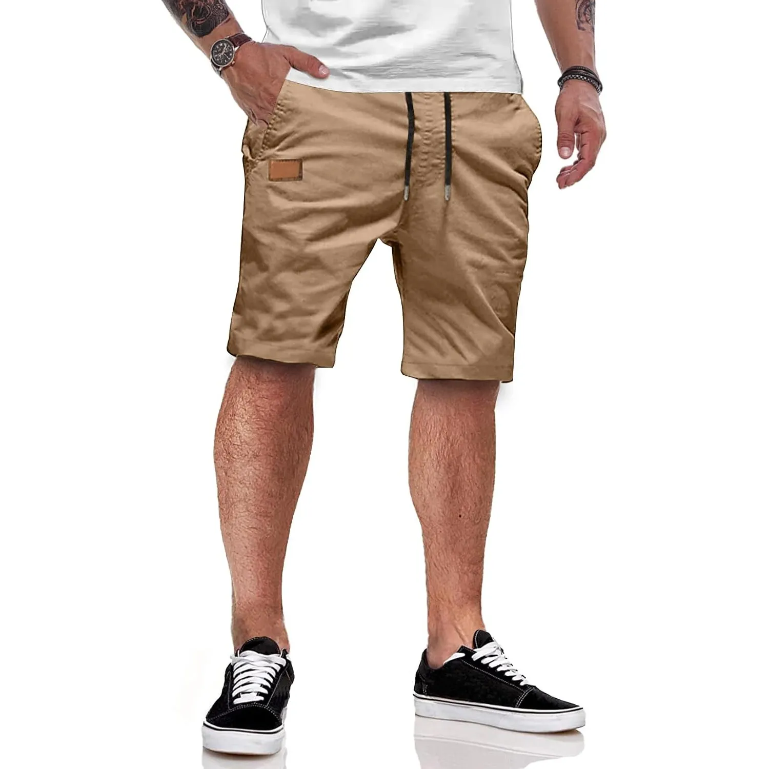 JMIERR Kurze Hosen Herren Sommer Shorts Herren Chino Baumwolle