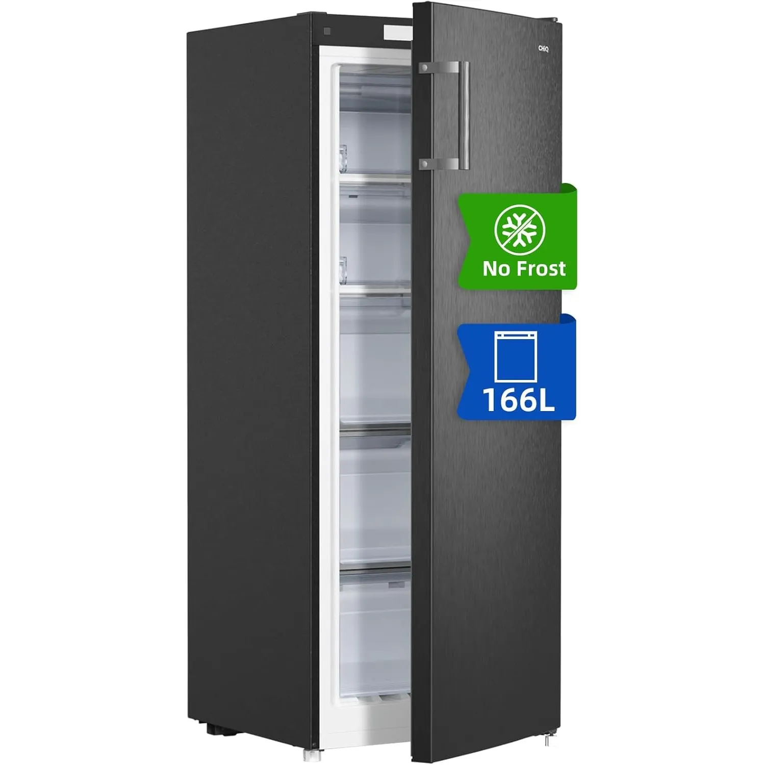 CHiQ Gefrierschrank No Frost 166 L, MultiAirflow, 4-Sterne-Gefrieren