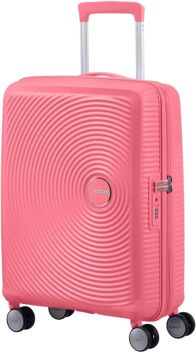 American Tourister Soundbox - Spinner S Erweiterbar Handgepäck, 55 cm, 35.5/41 L, Rosa (Sun Kissed Coral)
