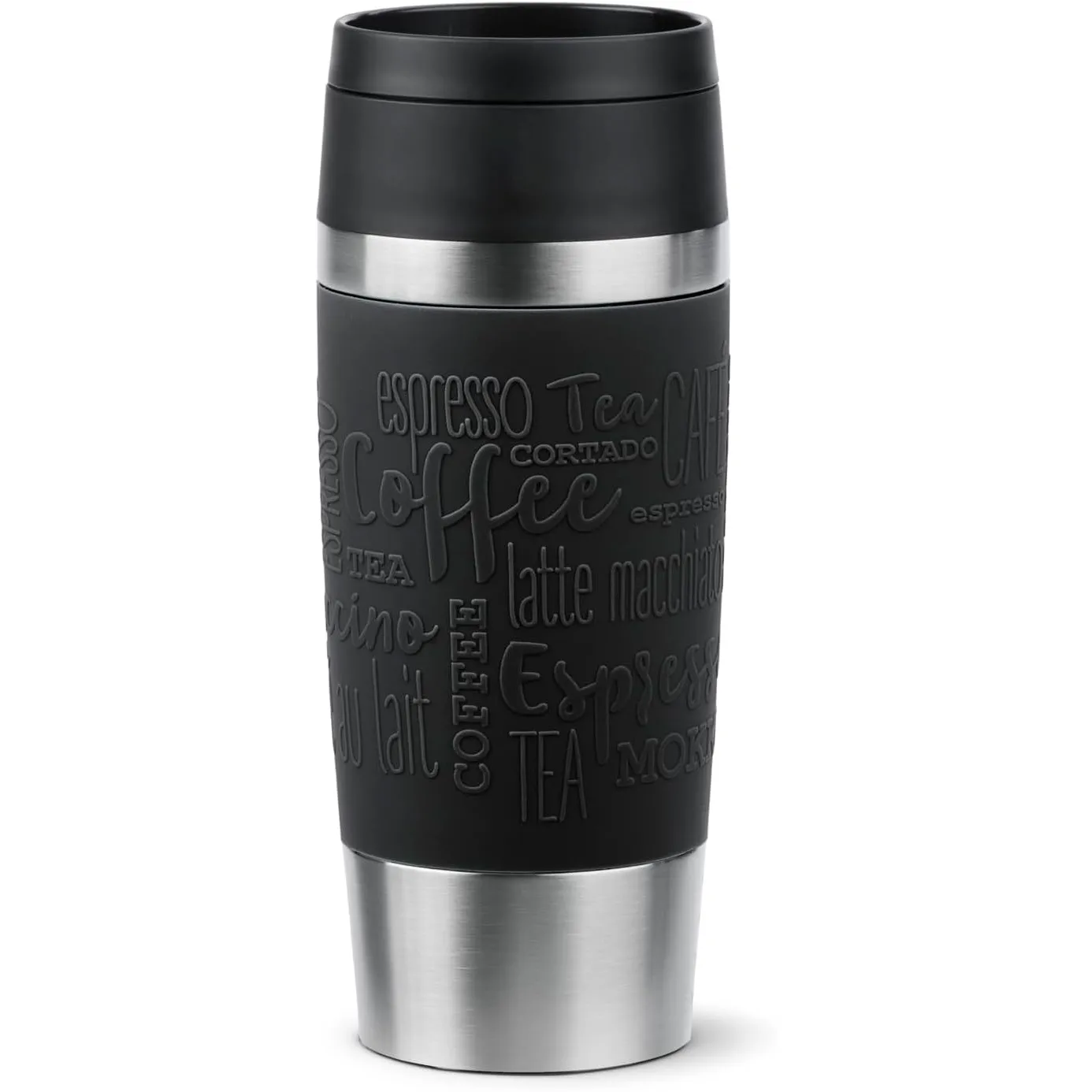 Emsa N20202 Travel Mug Classic Isolierbecher 0,36 Liter | neuer Komfort-Schraubverschluss | Edelstahl | 4h heiß und 8h …