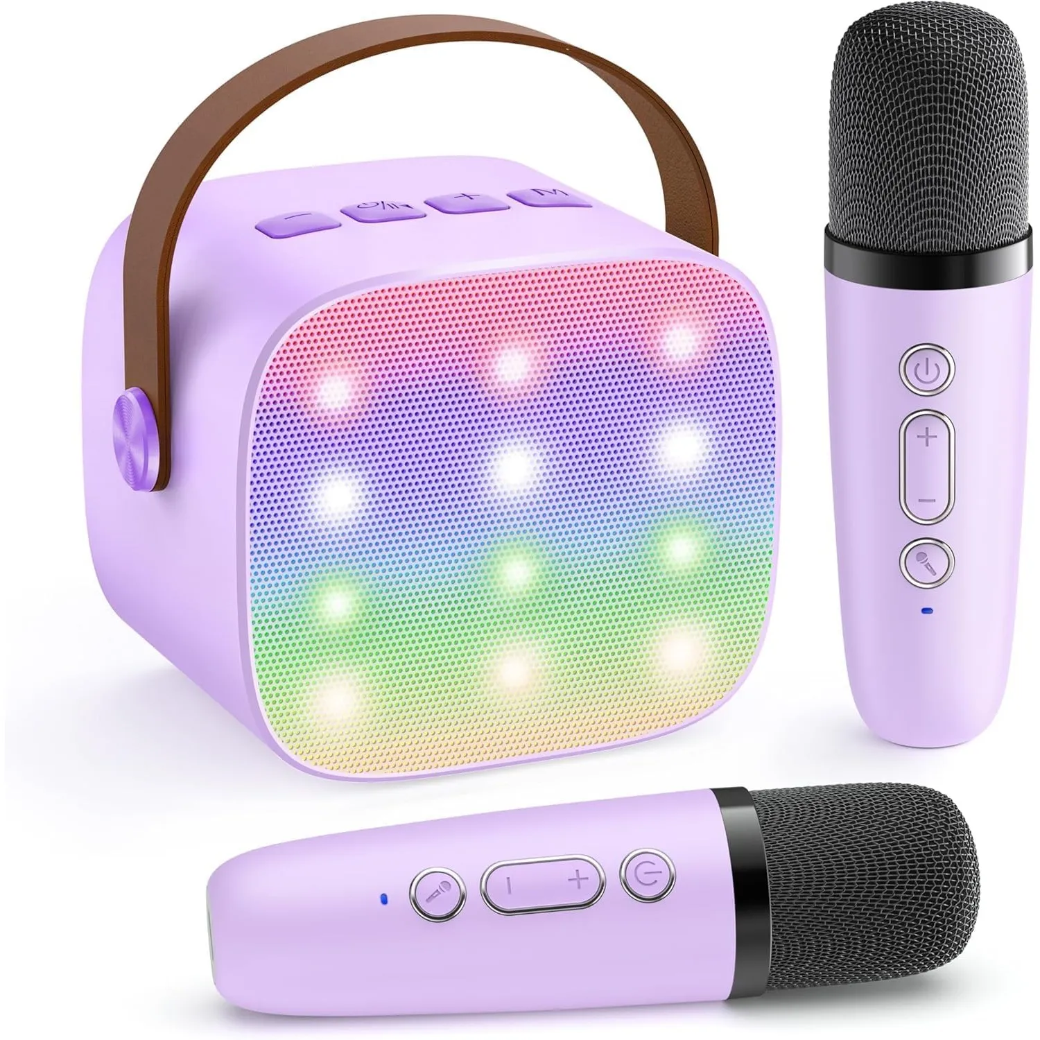 YLL Mini Kinder Karaoke Maschine mit 2 Mikrofon, Karaoke Geschenke für Mädchen Alter 3 4 5 6 7 8 9 10 12 + Jahre alt 4-…