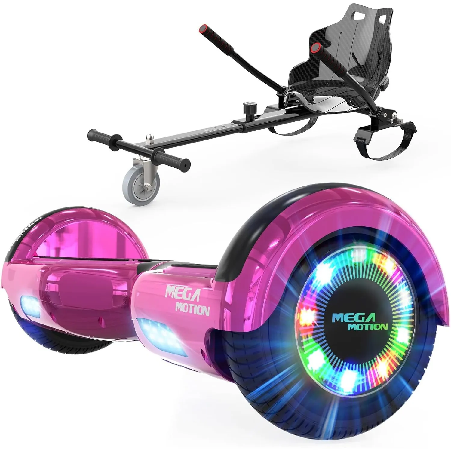 MEGA MOTION 6.5 Zoll Hoverboards mit Sitz für Kinder, Geschenk für Kinder, mit Bluetooth-Lautsprecher-leistungsstarkem …