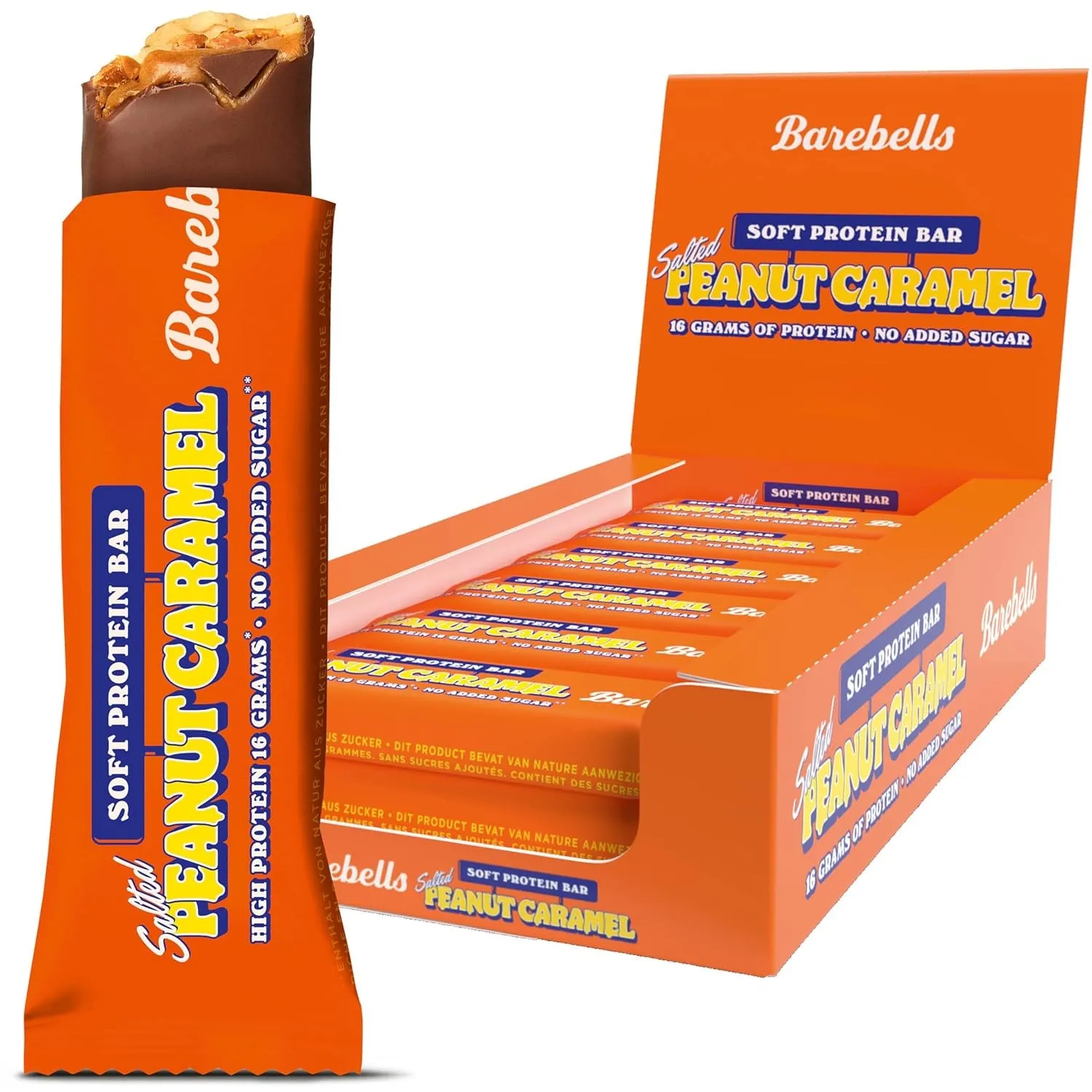 Barebells Soft Protein Riegel – 16g High Protein Bar, Zuckerarm, Eiweißriegel, Ohne Palmöl – Salted Peanut Caramel, 12 …