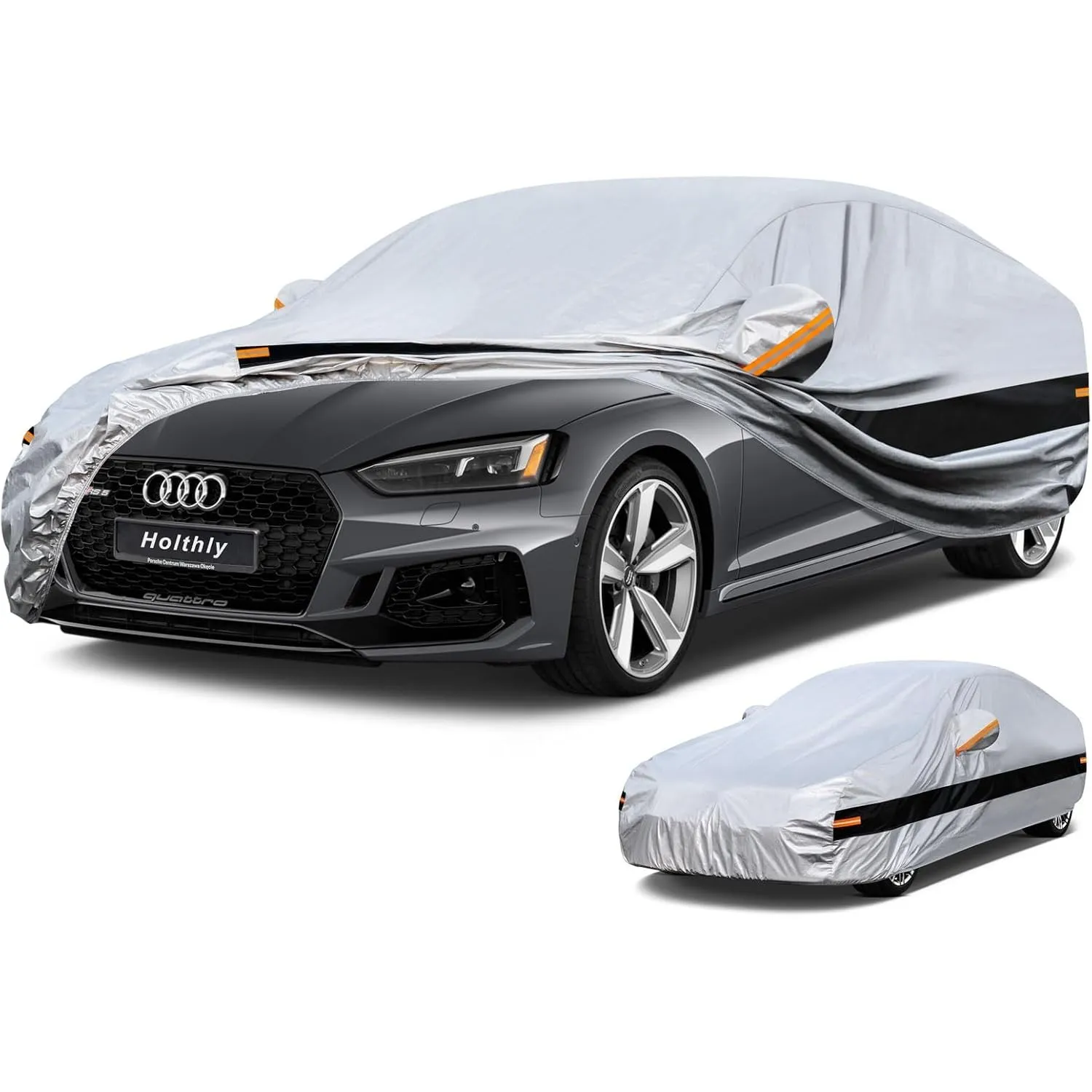 Autoabdeckung 100% Wasserdicht, Auto Abdeckplane für Limousine Vollgarage Regen Sonne Staub UV Schutz. Autoplane Passen…