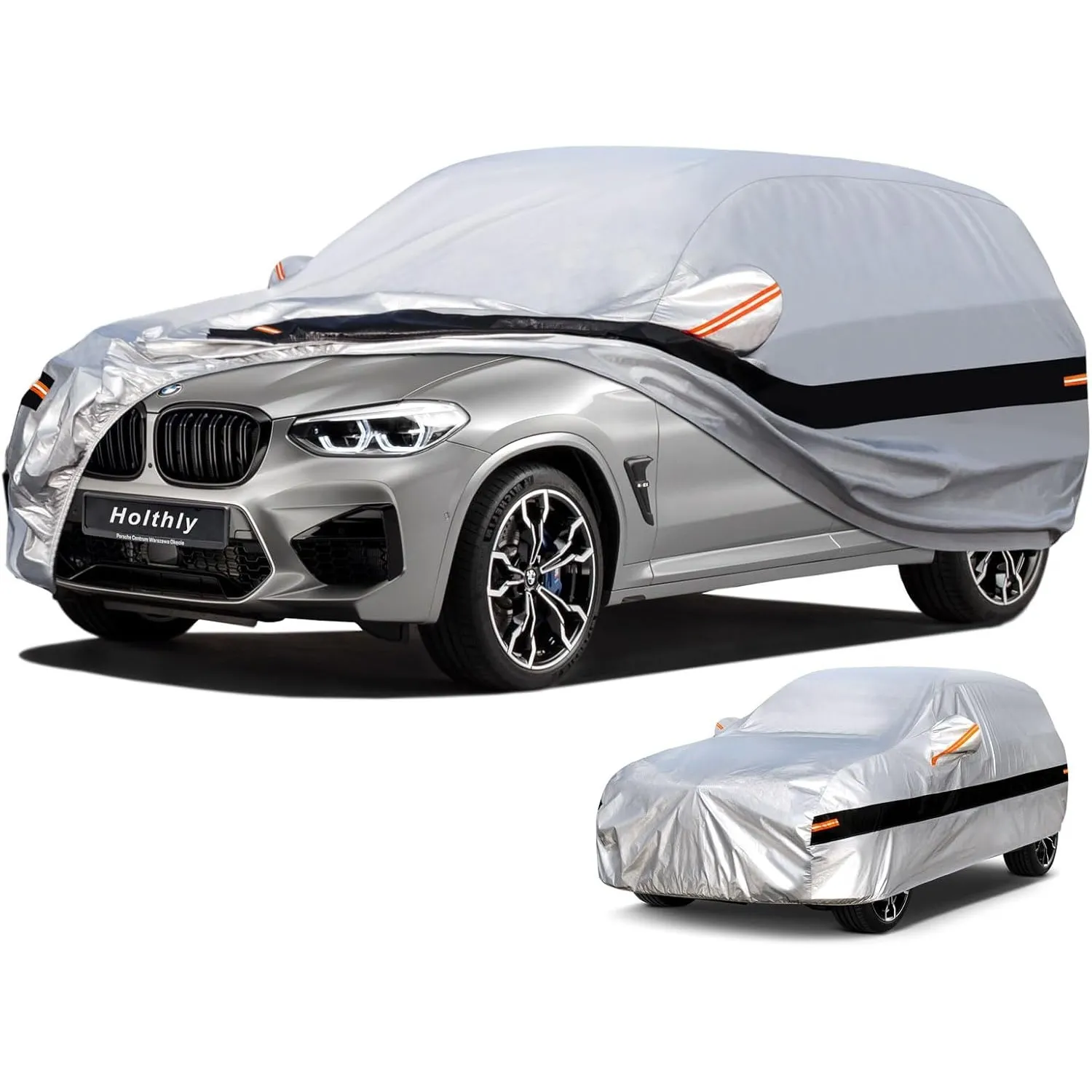 SUV Autoabdeckung 100% Wasserdicht, Auto Abdeckplane für SUV Vollgarage Regen Sonne UV Schutz. Autoplane Passend für BM…