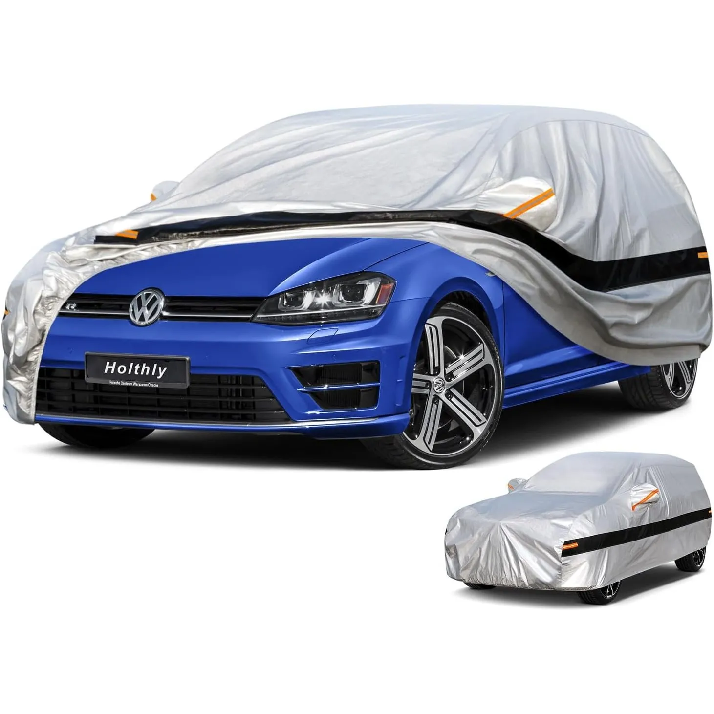 10 Schichten Autoabdeckung 100% Wasserdicht, Auto Abdeckplane für Vollgarage Regen Sonne Staub UV Schutz. Autoplane Pas…