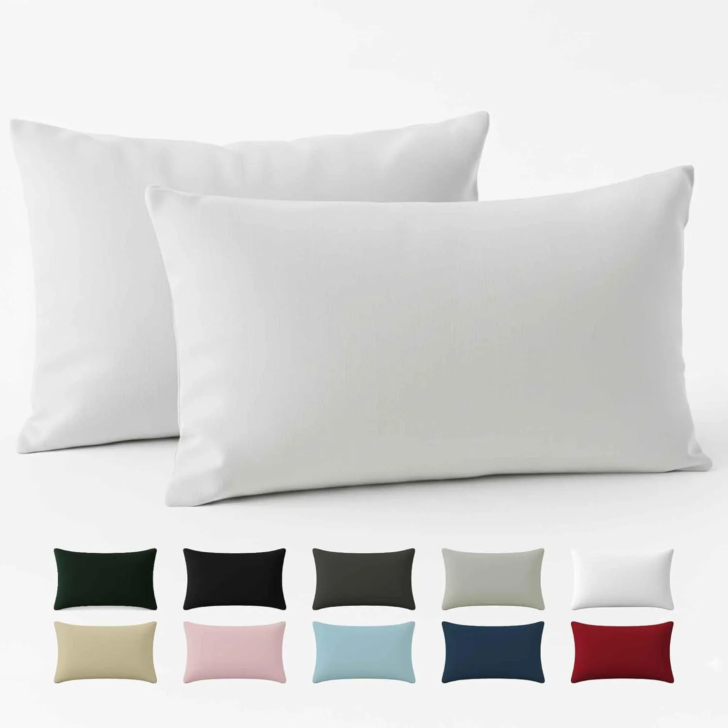 Dreamzie - Kissenbezug 40x60cm - 100% Baumwolle Renforcé - Weiß