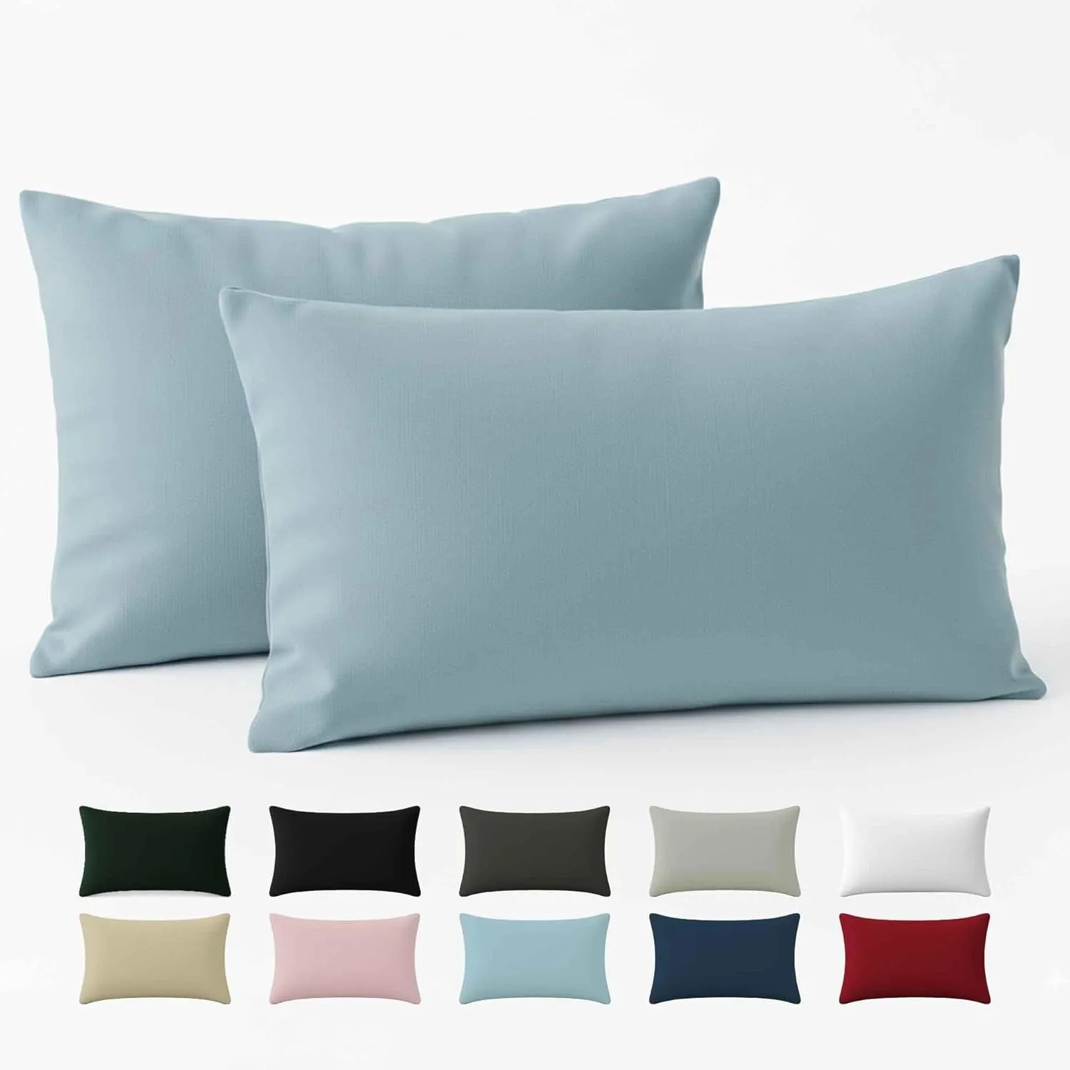 Dreamzie - Kissenbezug 30x50cm - 100% Baumwolle Renforcé - Hellblau