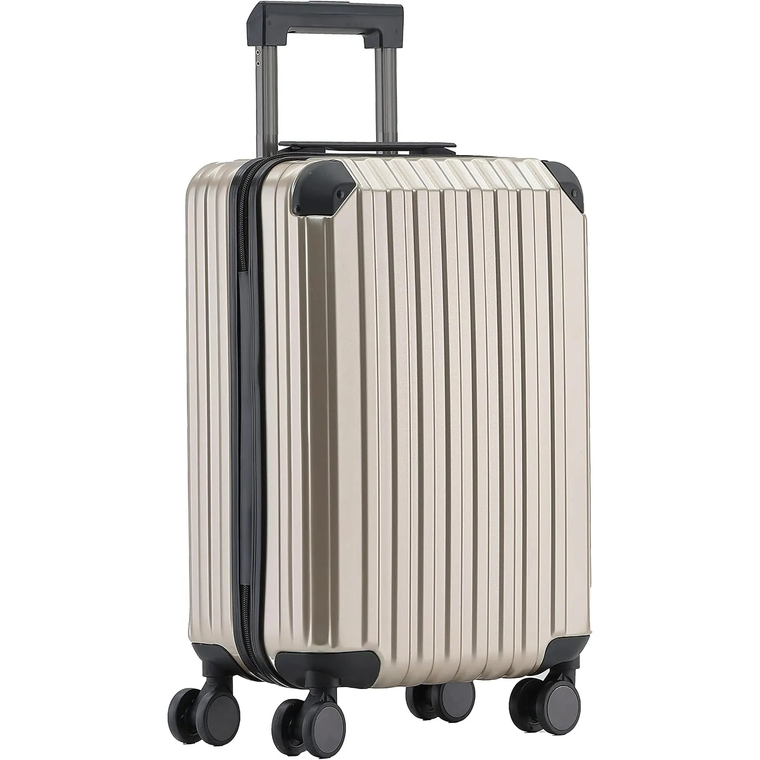 Münicase Handgepäck Koffer 55 cm Hartschale mit TSA-Schloss, Leise Doppelrollen, Kabinentrolley für viele Airlines,Cham…
