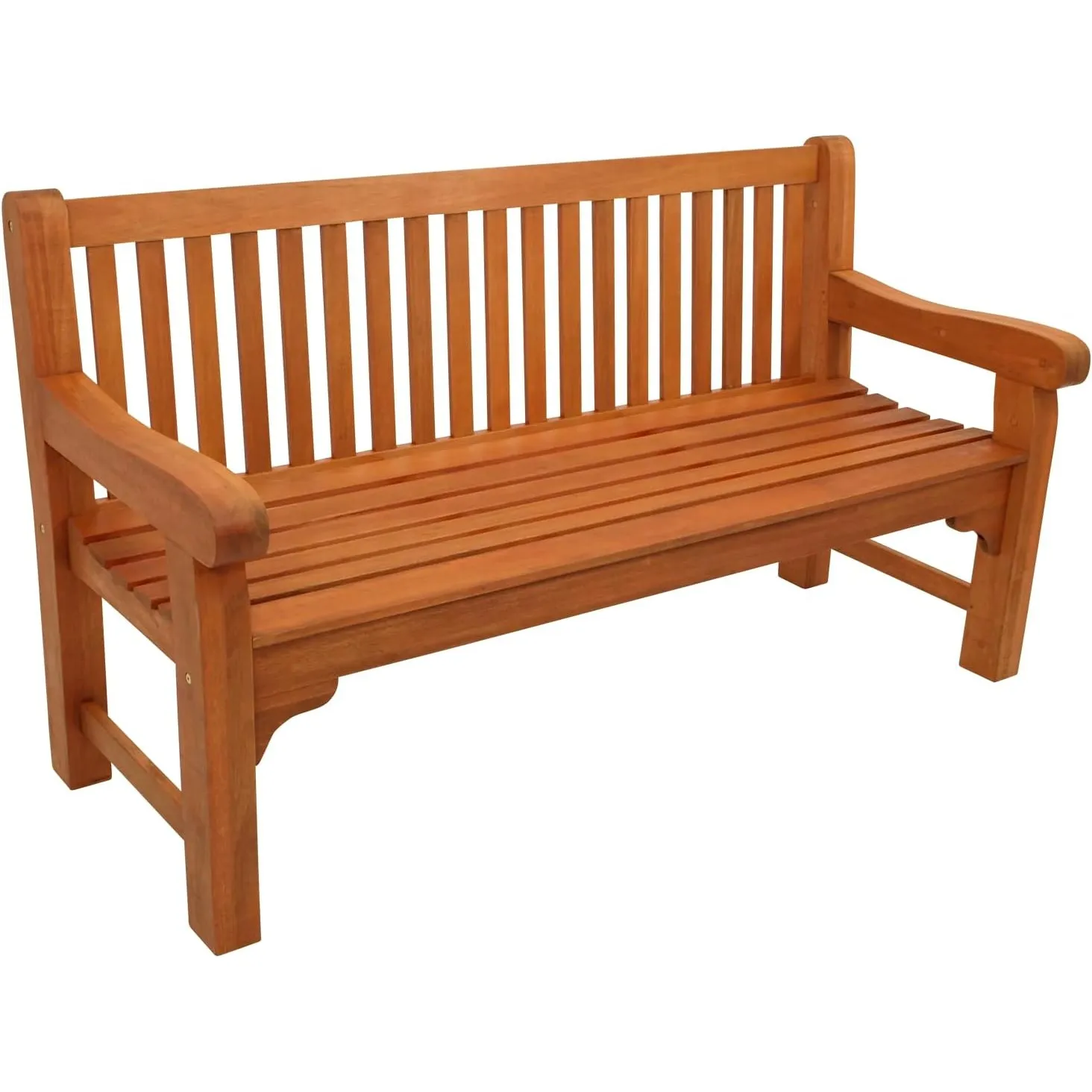 DEGAMO Gartenbank Parkbank Coventry 3-sitzer, Eukalyptus braun geölt, extra stabil im englischen Landhausstil, FSC®-Zer…