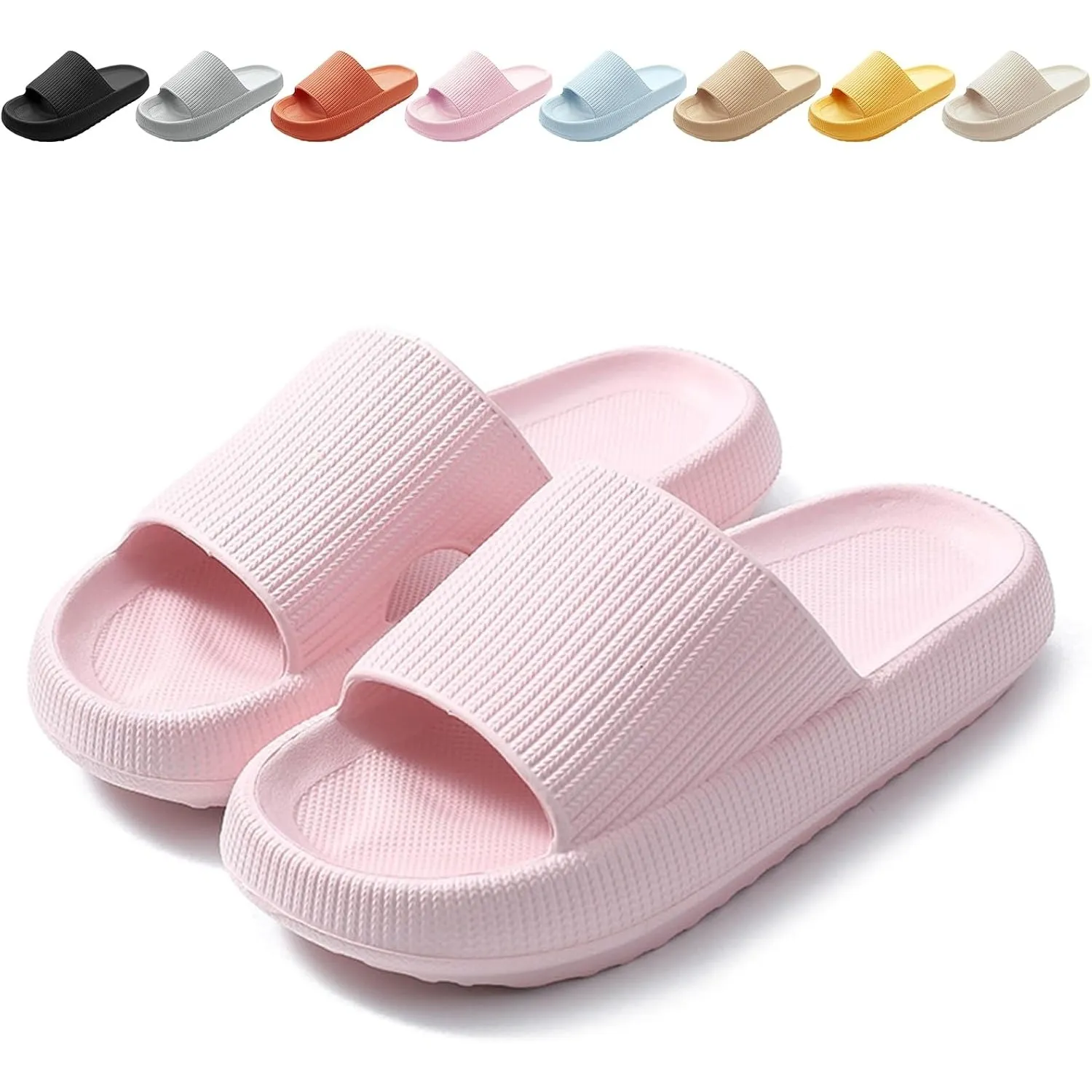 Calish Badeschuhe Herren Damen Cozislides Original Slippers Cloudyzz Schlappen Wolke rutschfeste Badelatschen Hausschuh…