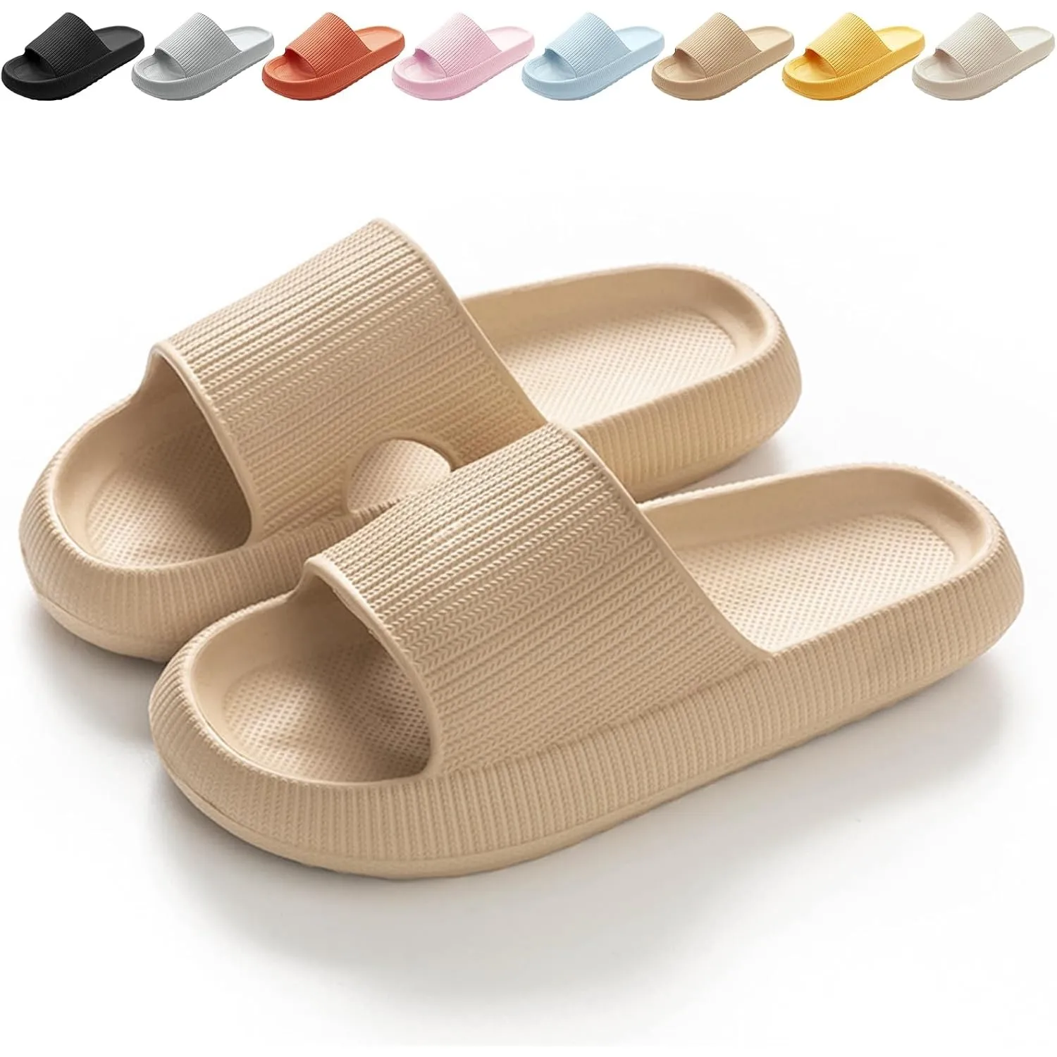 Calish Badeschuhe Herren Damen Cozislides Original Slippers Cloudyzz Schlappen Wolke rutschfeste Badelatschen Hausschuh…