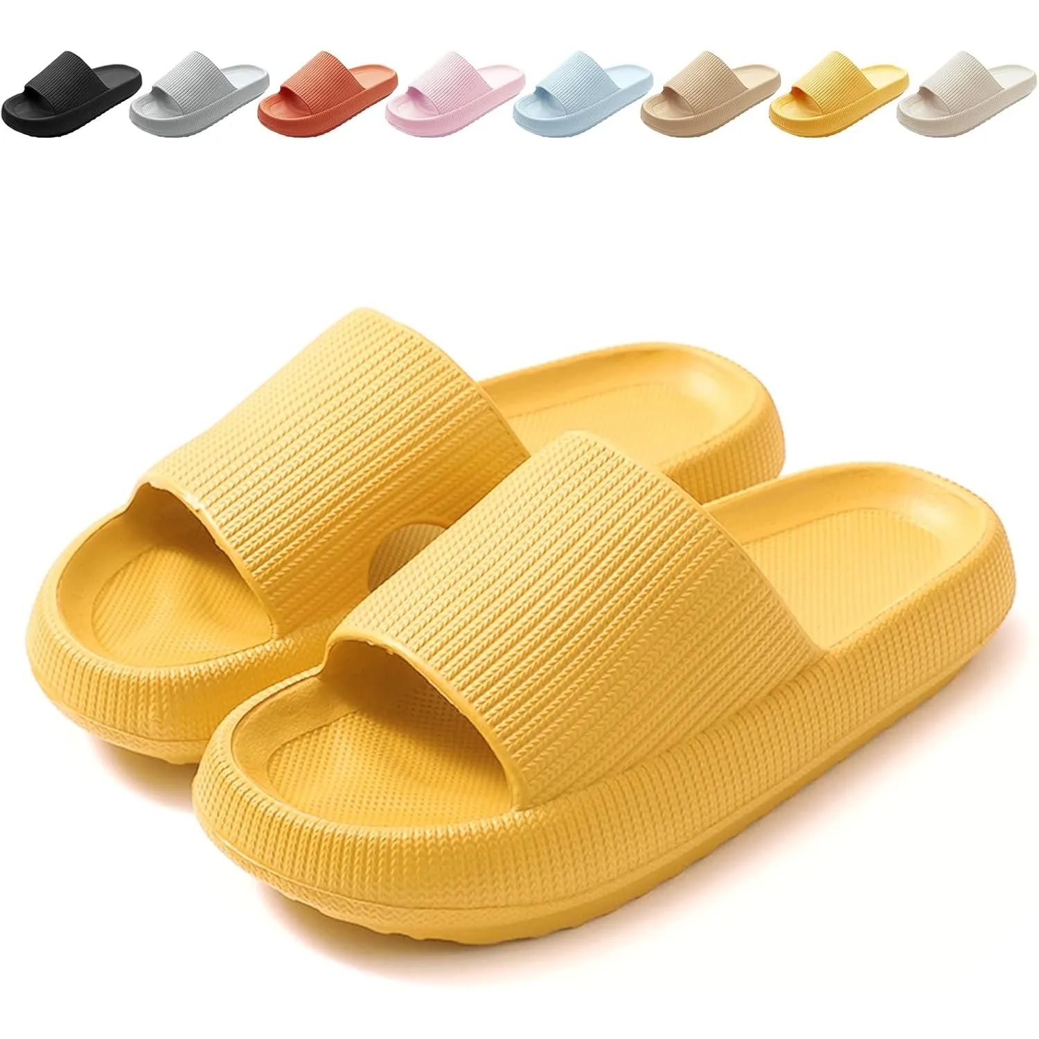 Calish Badeschuhe Herren Damen Cozislides Original Slippers Cloudyzz Schlappen Wolke rutschfeste Badelatschen Hausschuh…