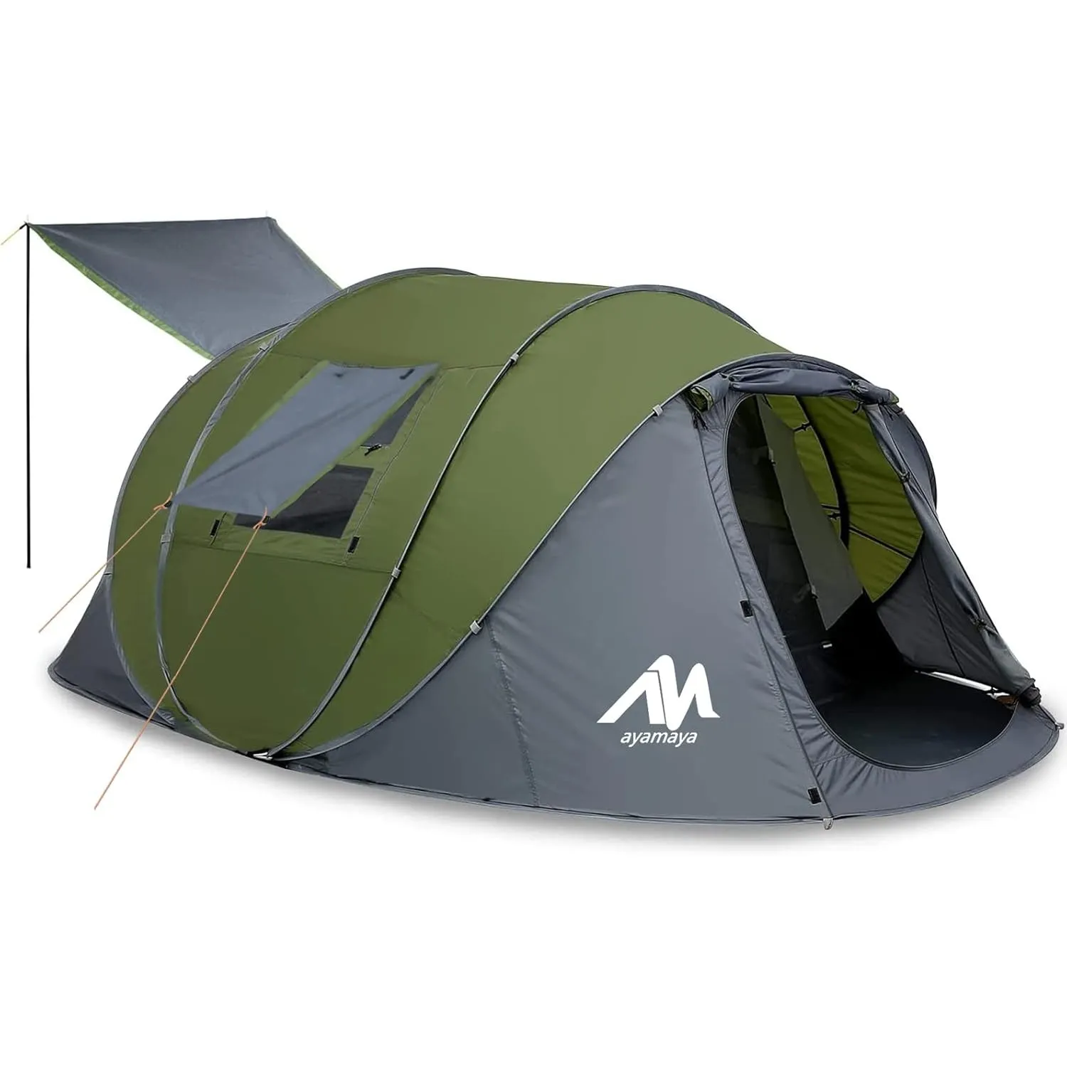 Zelt 4-6 Personen Wasserdicht, Pop up Zelte Familienzelt [5 Fenster] Riesiges Camping Zelt Doppelwandig Wurfzelt Shelte…