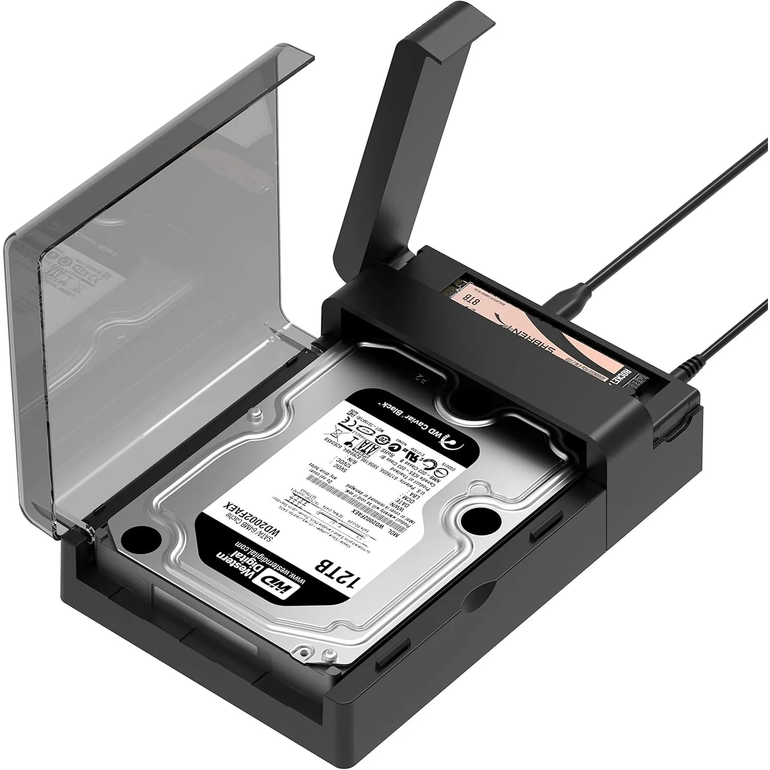 SABRENT M.2 SSD & HDD Festplatten Dockingstation, NVME Gehäuse Festplattengehäuse, 2,5" 3.5" SATA & M2 Dock, Werkzeuglo…