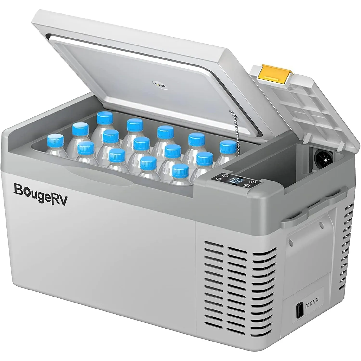 BougeRV CRPRO Kompressor Kühlbox 12v, 20 Liter Auto Kühlbox(-22℃~10℃), 12/24V DC &110-240V AC Tragbarer Auto Kühlschran…