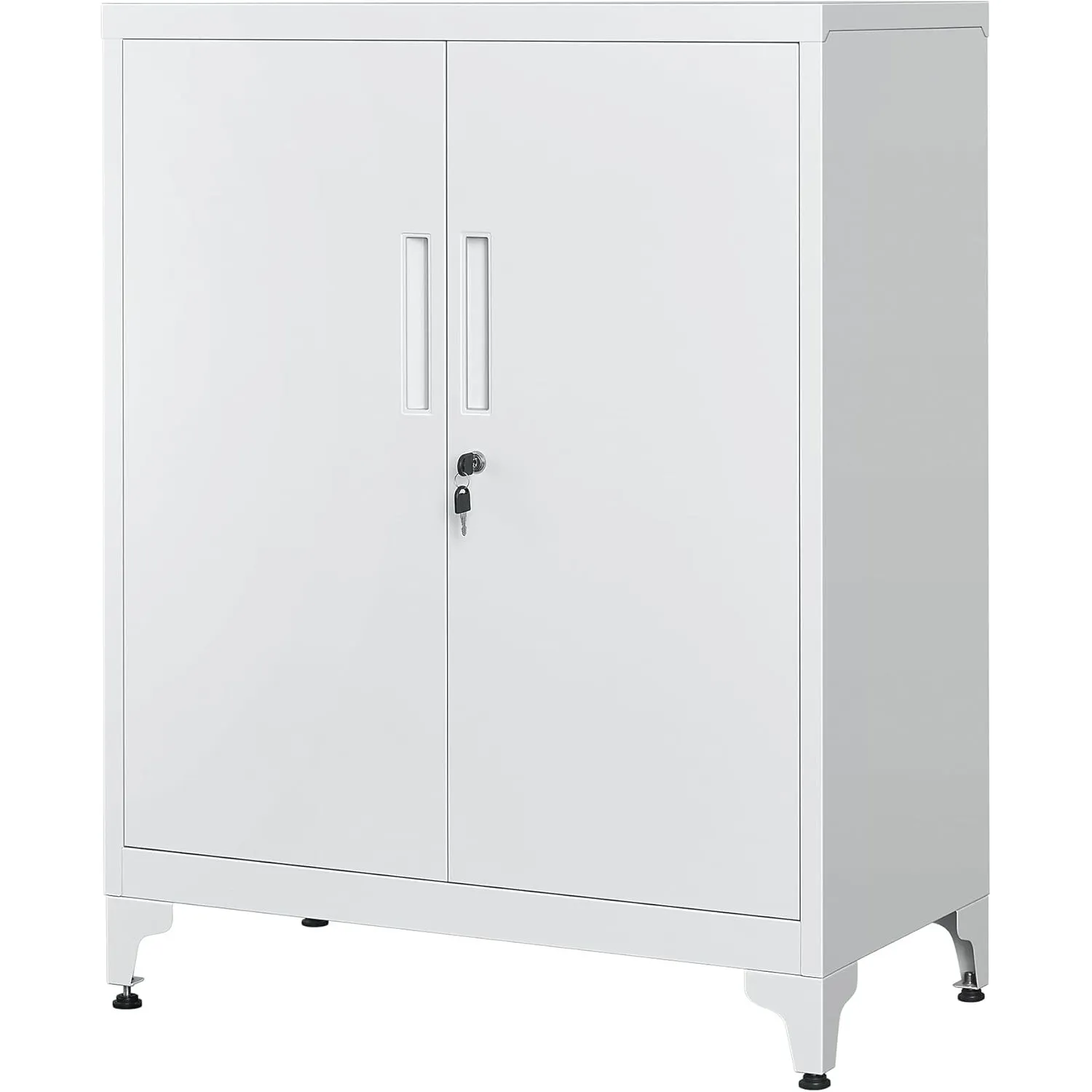 SONGMICS Aktenschrank, mit 2 Türen, abschließbar, aus Stahl