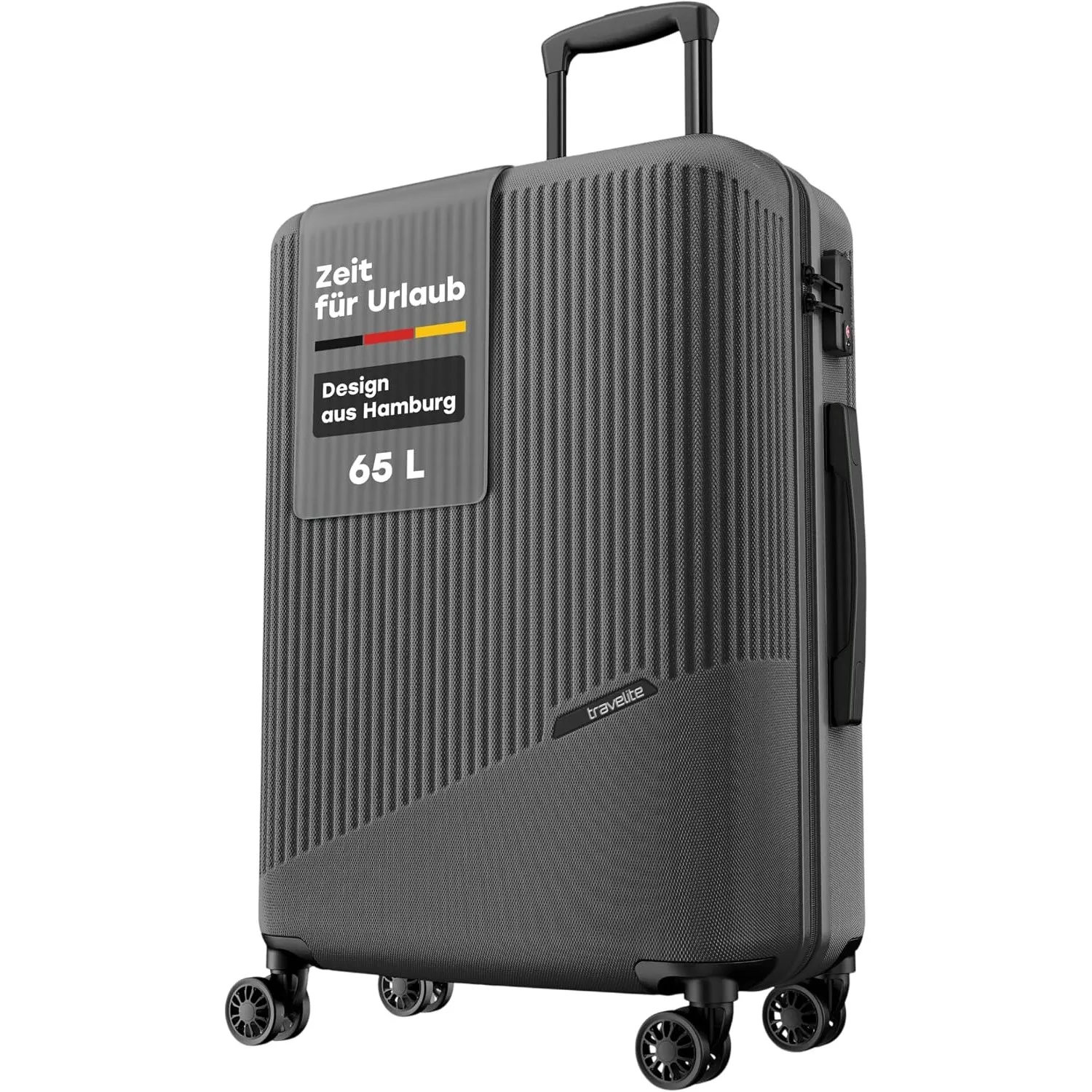 Travelite Koffer Bali Größe M, 67 cm, 65 Liter, mittelgroß, leicht | kratzfester ABS Hartschalenkoffer, Reisekoffer Tro…