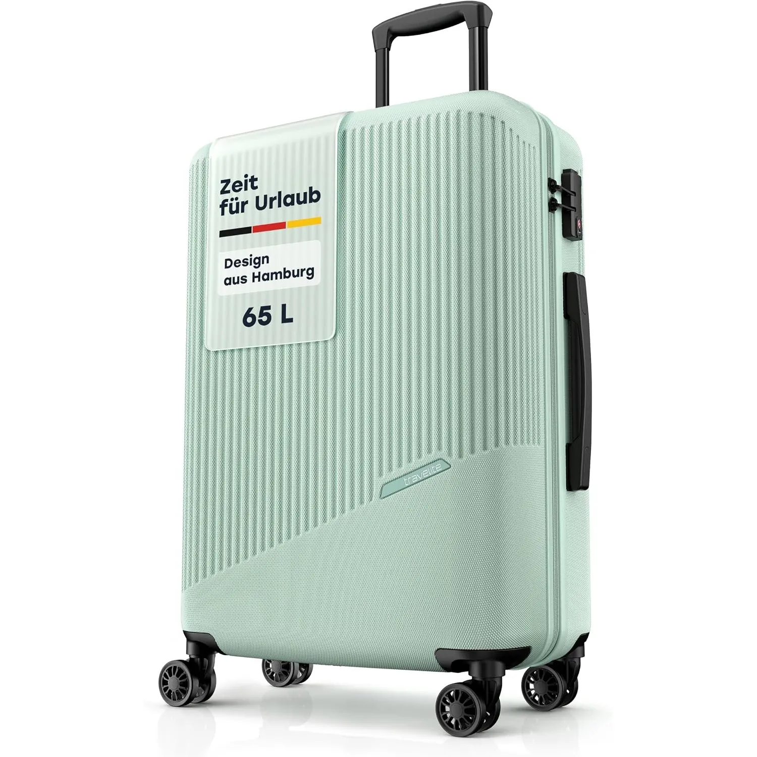 Travelite Koffer Bali Größe M, 67 cm, 65 Liter, mittelgroß, leicht | kratzfester ABS Hartschalenkoffer, Reisekoffer Tro…