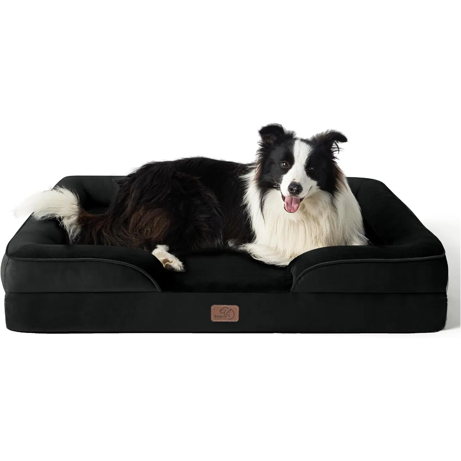 BEDSURE orthopädisches Hundebett Ergonomisches Hundesofa - 89x63 cm Hundecouch mit eierförmiger Kistenschaum für mittle…