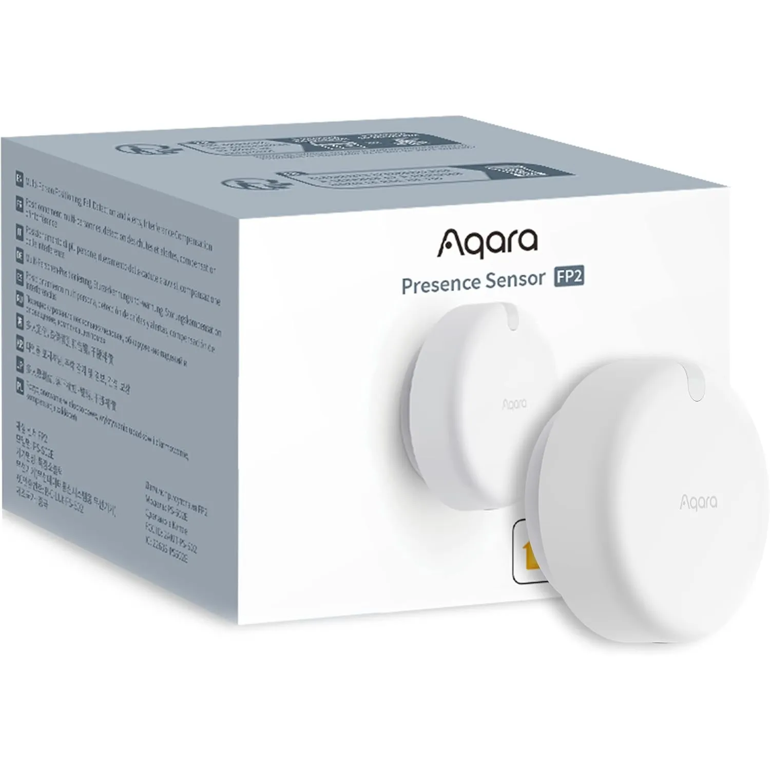 Aqara Anwesenheitssensor FP2 mit KI & mmWave Radar Präsenzmelder, WLAN& Ble | Zonenpositionierung, Mehrpersonen- und St…