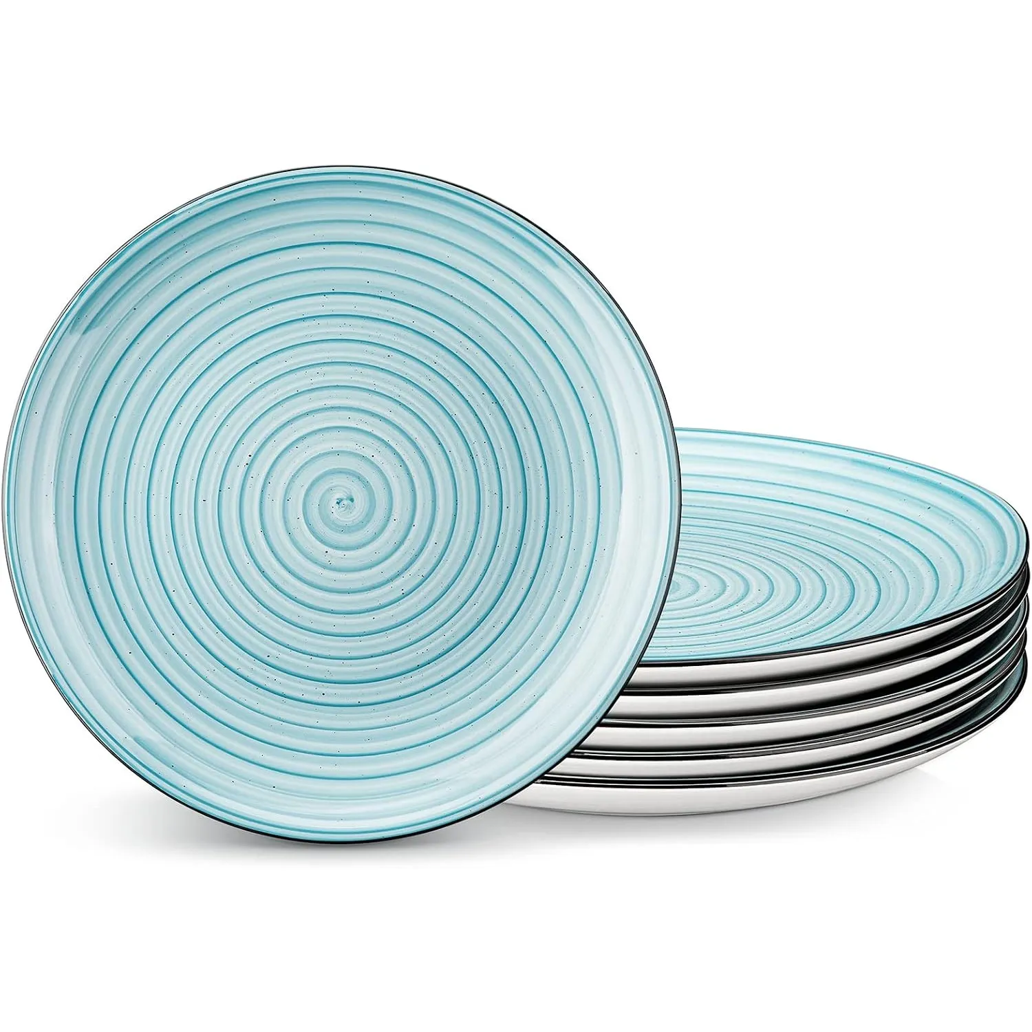 vancasso BONBON Speiseteller Steingut, Essteller set 6 Personen, Ø 26,8 cm Teller Set, Geschirr für Spülmaschine und Mi…