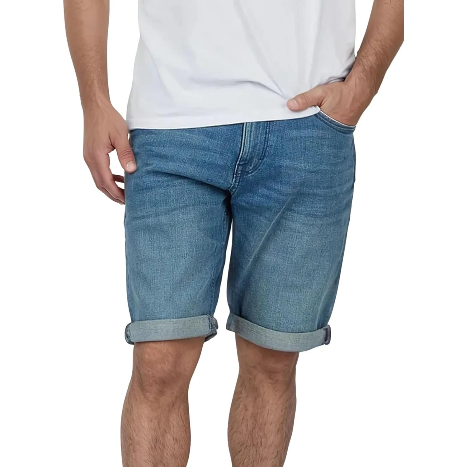 TOM TAILOR Jeans Shorts Herren Stretch Kurz Regular Slim Fit Josh