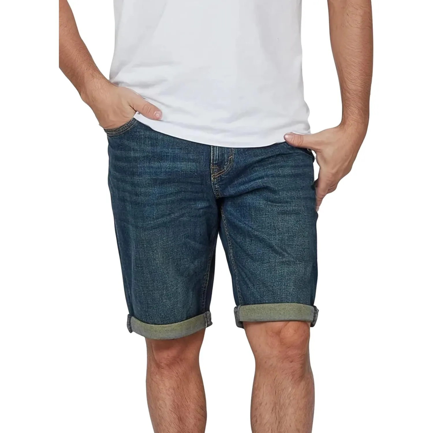 TOM TAILOR Jeans Shorts Herren Stretch Kurz Regular Slim Fit Josh Kurze Hosen Bermuda Shorts Sommer Denim Einfarbig Bla…